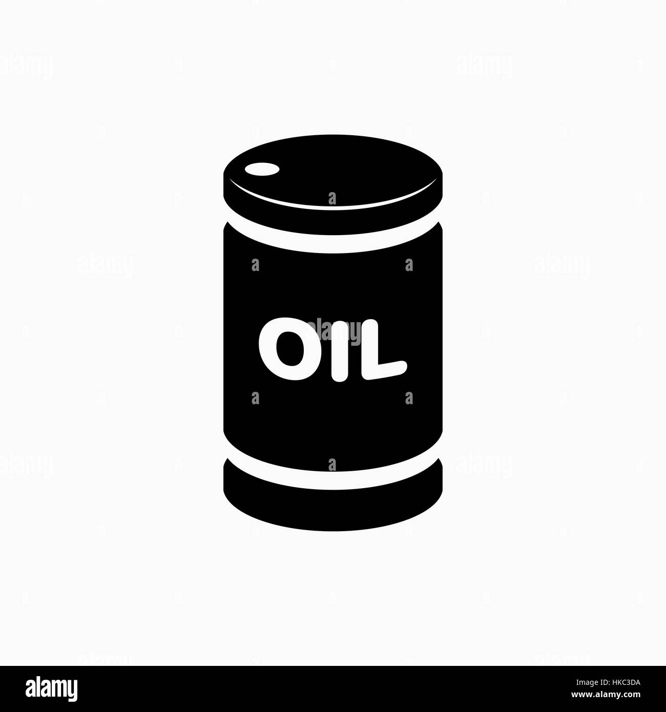 Öl Fass Symbol Vektor-Illustration für Ölpreis Prognose Präsentation. Stock Vektor