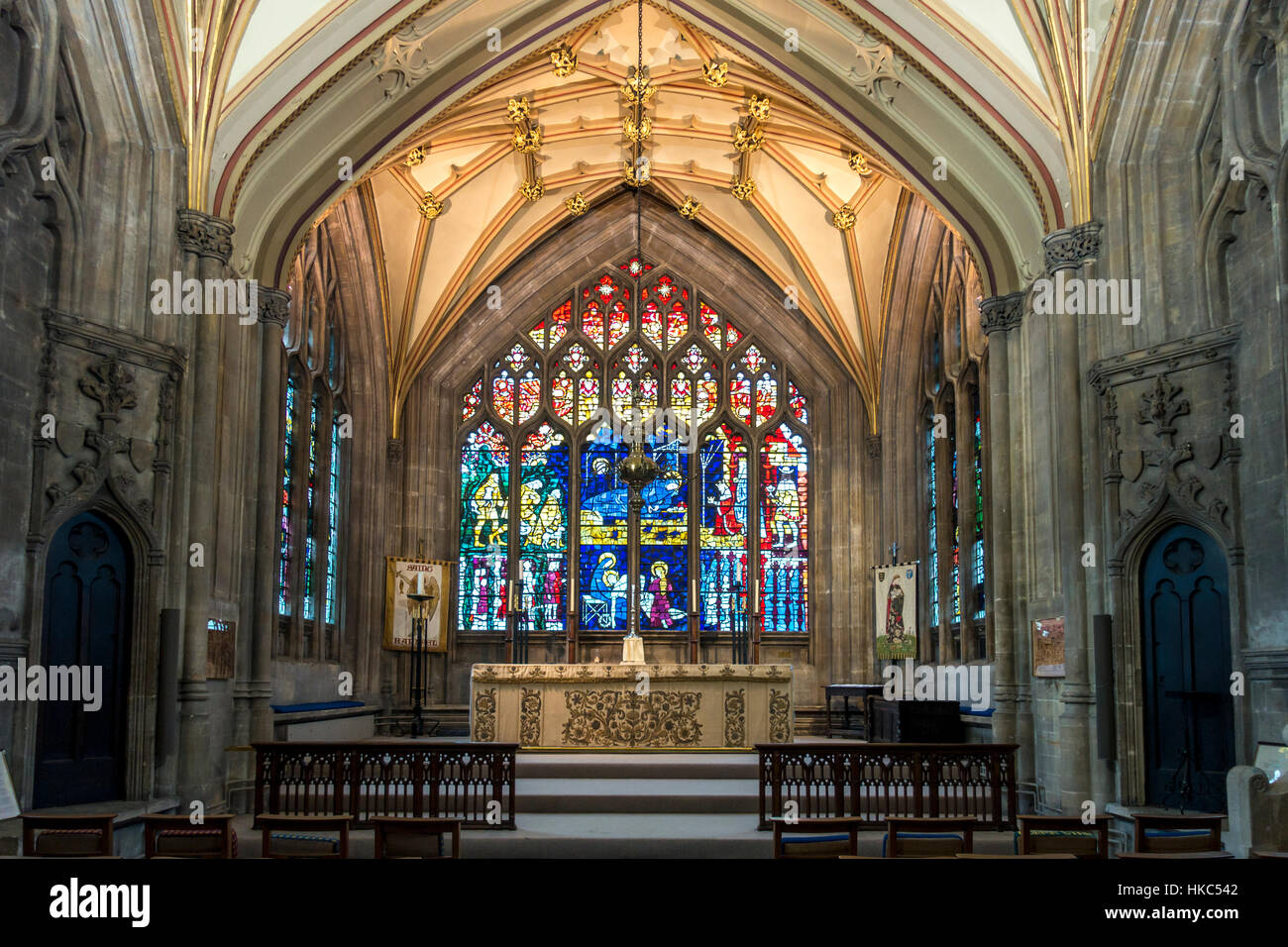 St. Saint Mary Redcliffe Bezirk anglikanische Pfarrkirche Bristol England Stockfoto