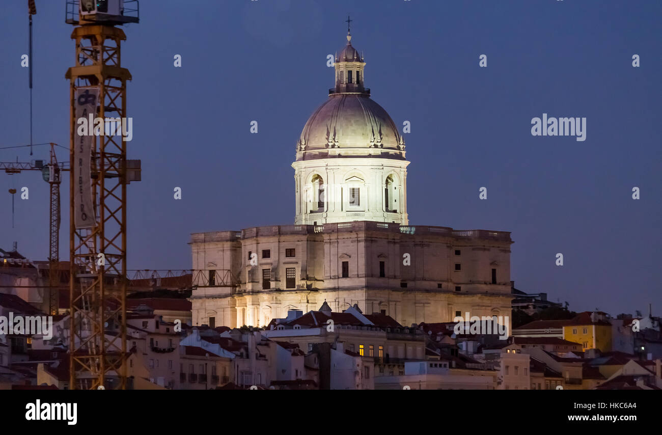 Alte historische Kirche in Lissabon Portugal Stockfoto