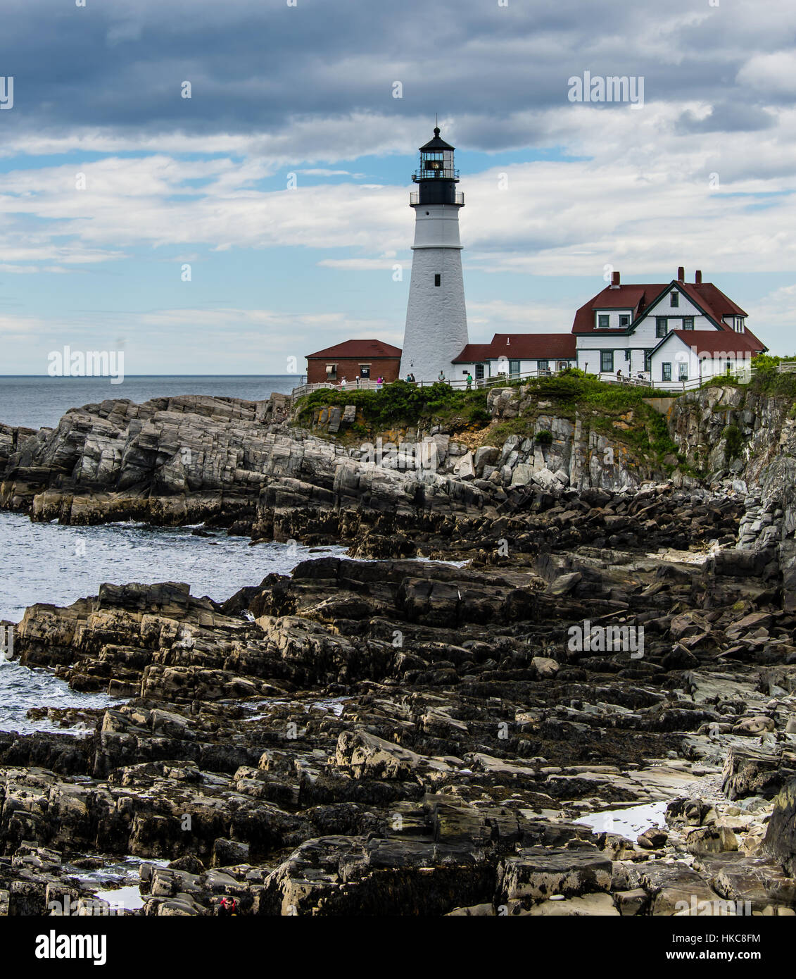 Portland Head Leuchtturm Stockfoto