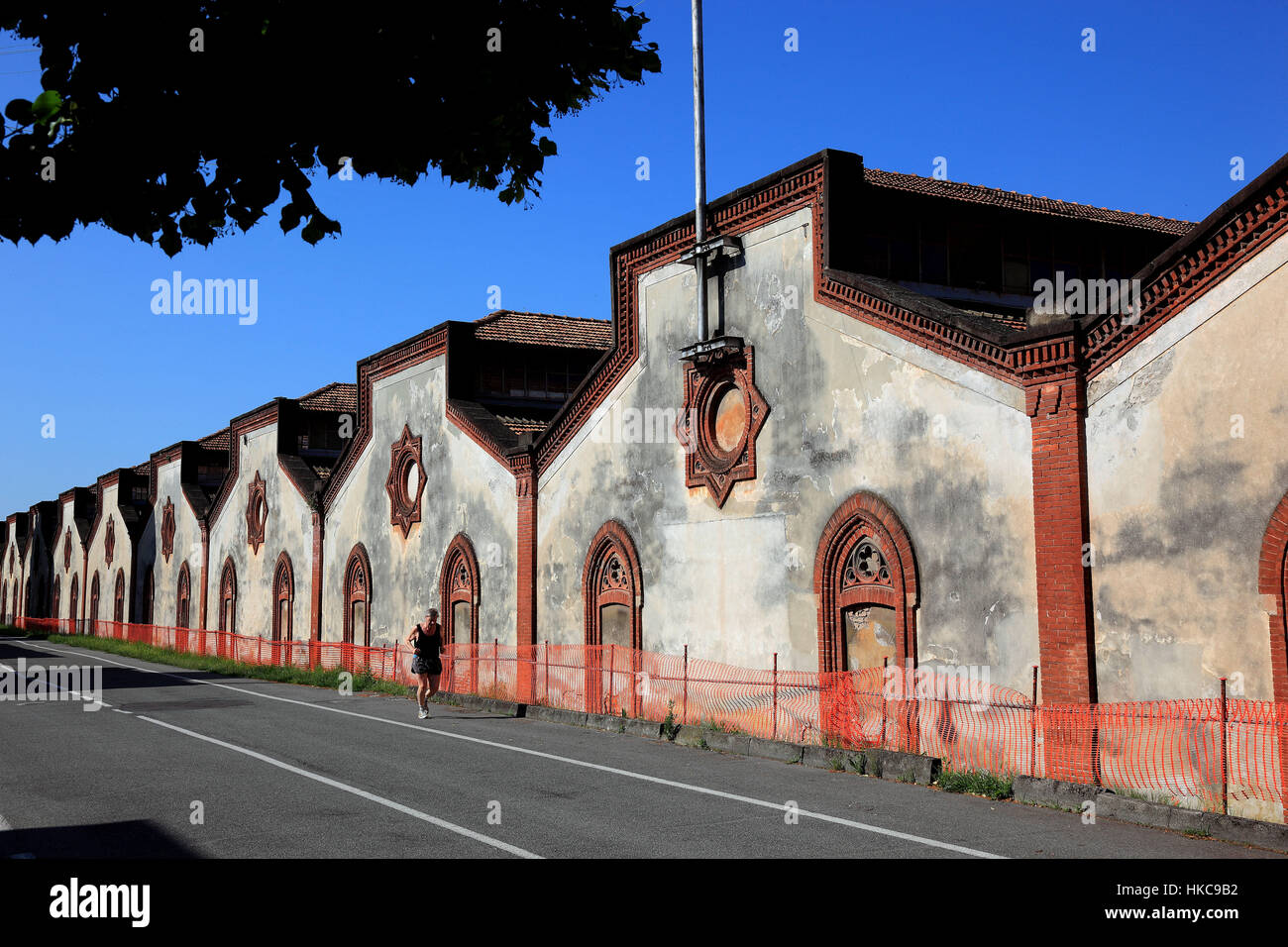 Italien, Arbeiter Dorf Crespi d ' Adda, Teil der ehemaligen Textilfabrik, Industriedenkmal, UNESCO Stockfoto