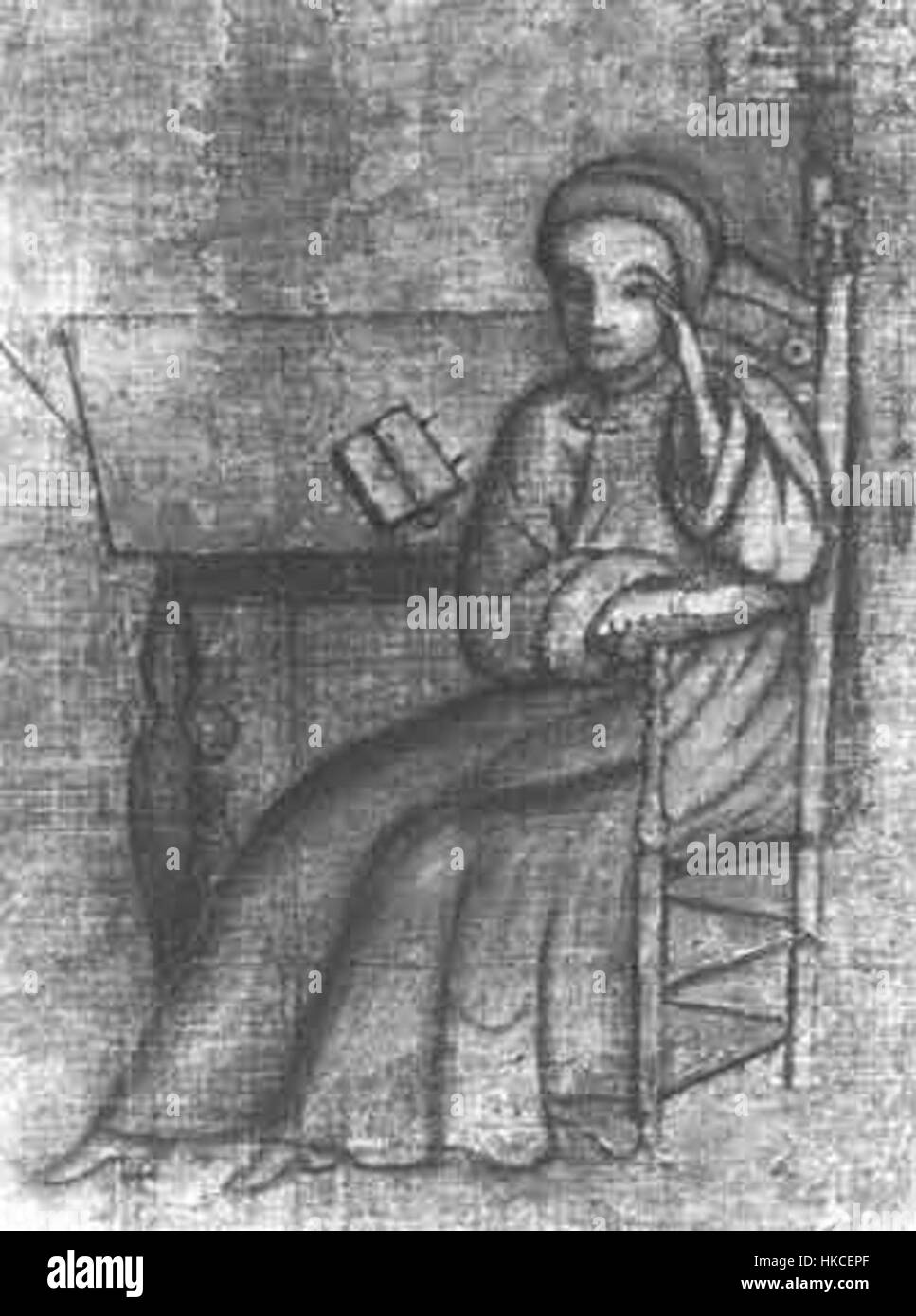 Johannes Kelpius war ein deutscher pietistischer Gelehrter, Mystiker und Gründer der ersten pietistischen Gemeinschaft in Pennsylvania. Dieses Kunstwerk stellt Kelpius wahrscheinlich in seiner spirituellen Rolle dar und betont seinen religiösen Einfluss und seine intellektuellen Beiträge zu frühen amerikanischen religiösen Bewegungen. Stockfoto