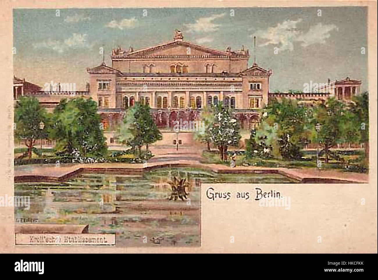 Theaterbauten um 1890 Stockfoto