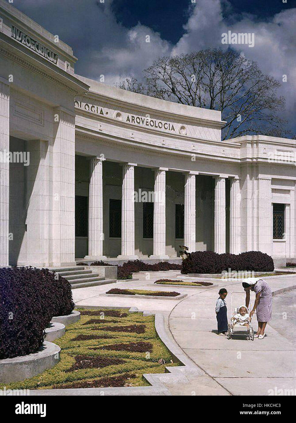 Dieses Foto aus dem Museo de Ciencias Naturales de Caracas aus dem Jahr 1940 fängt einen bedeutenden Moment in der Geschichte der Naturwissenschaften ein. Das Museum war ein Drehkreuz für Forschung und Bildung in Venezuela. Stockfoto
