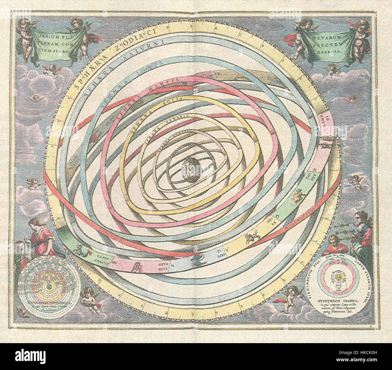 „Ptolomäus“ ist eine alte Karte oder ein Kunstwerk, das die geographischen Theorien des griechischen Astronomen und Geographen Claudius Ptolemäus darstellt. Seine Arbeiten beeinflussten die mittelalterliche und Renaissance-Kartographie maßgeblich und spiegelten ein frühes Verständnis der Welt wider. Stockfoto
