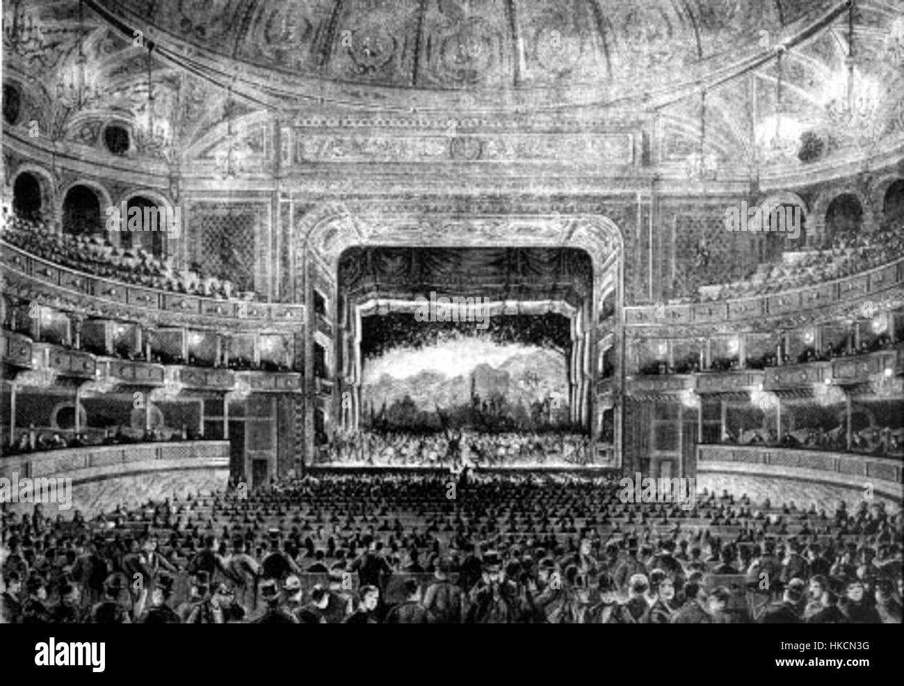 Teatro dal Verme Innenraum ca. 1875 Stockfoto