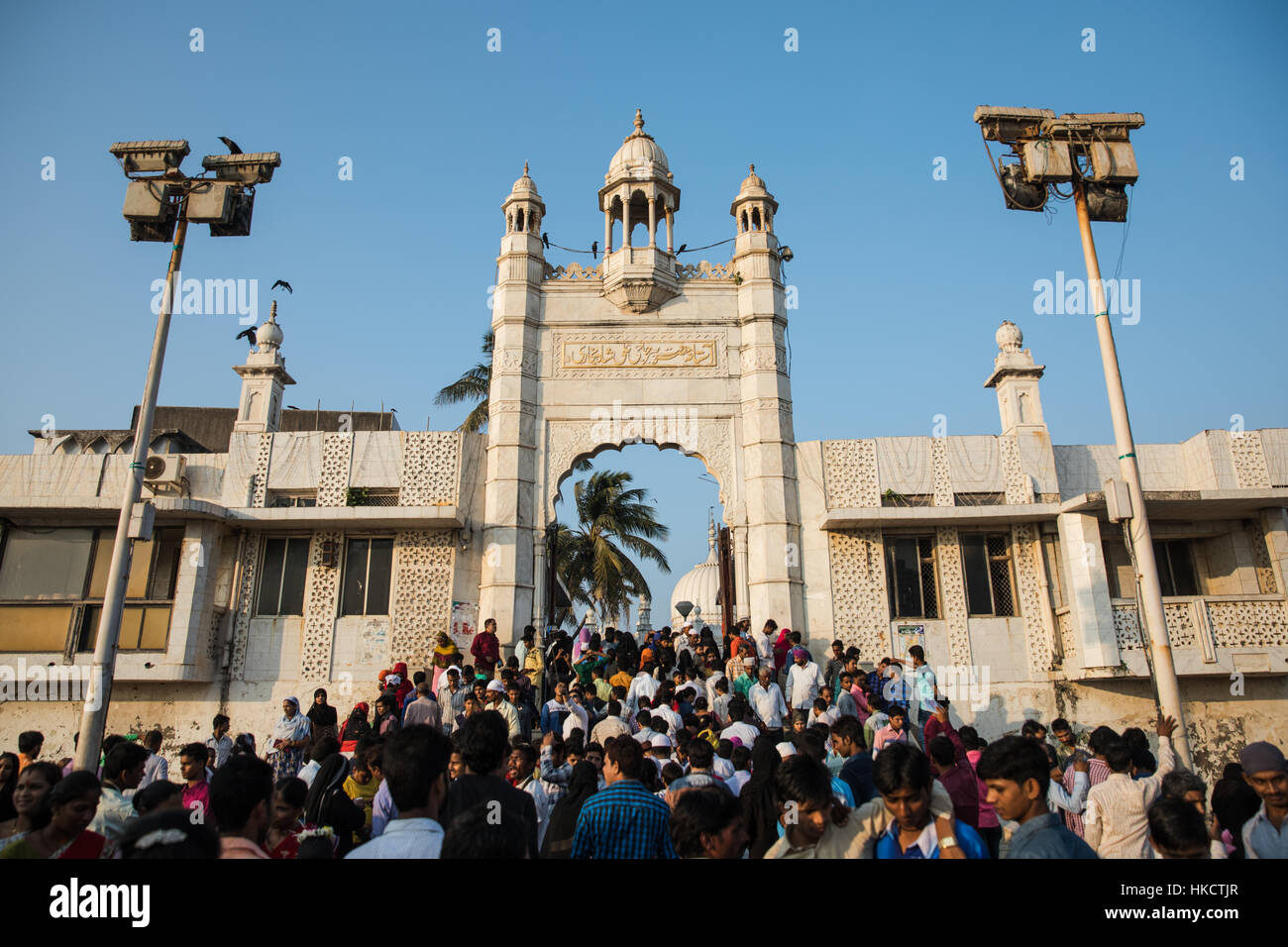 Haji Ali Dargah, eine islamische Moschee und Grab in Mumbai (Bombay), Indien. Stockfoto