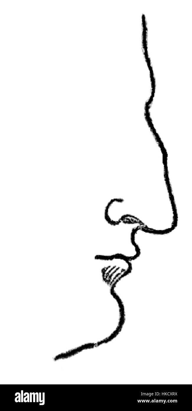 Dieses Kunstwerk mit dem Titel *Class I nosen* präsentiert ein minimalistisches Design, das sich auf die Erforschung von Form und abstrakten Formen konzentriert. Der Fokus des Gemäldes auf klare Linien und Symmetrie spiegelt moderne abstrakte Kunstprinzipien wider. Stockfoto