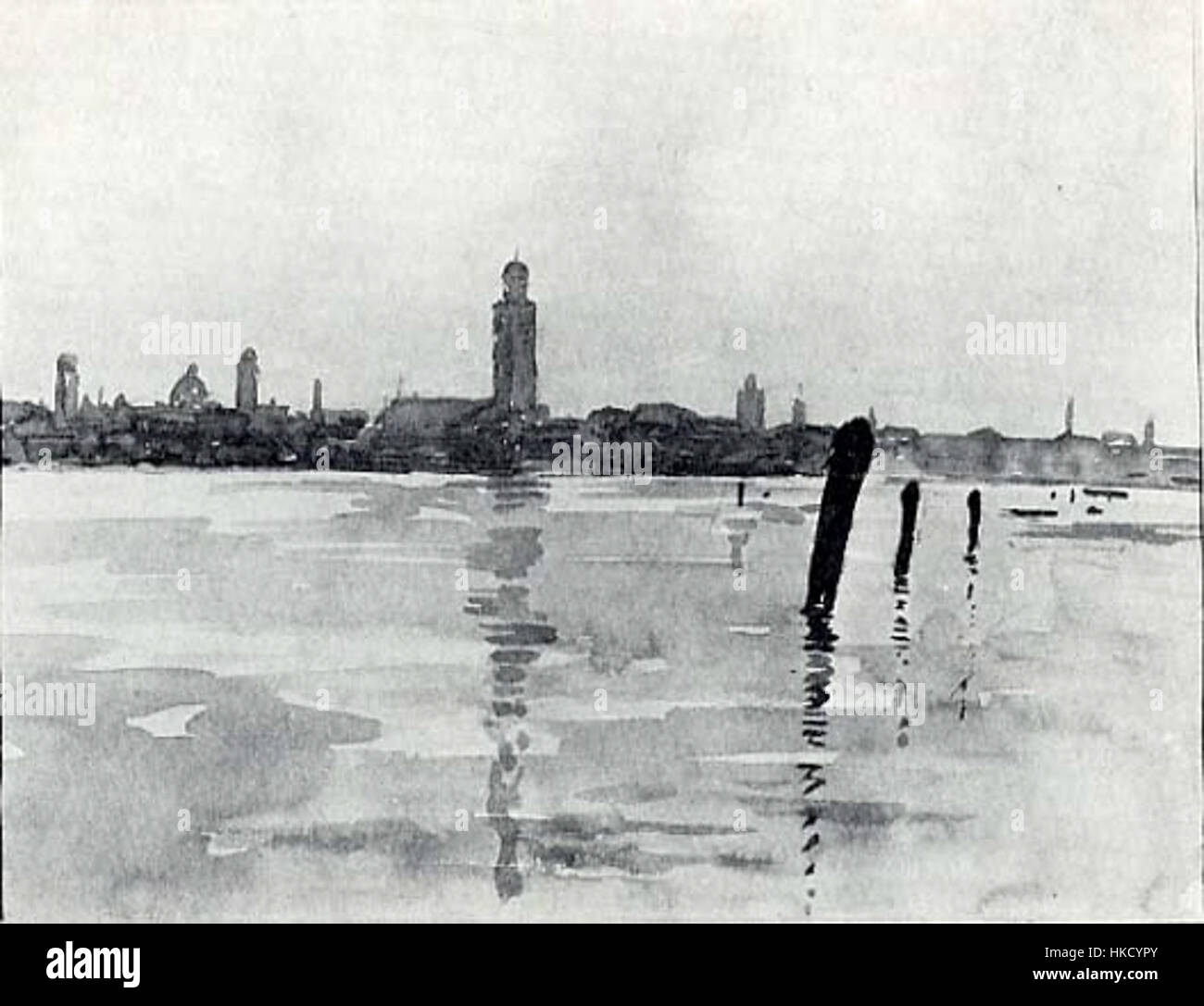 Venezianische Wasser Szene Stockfoto