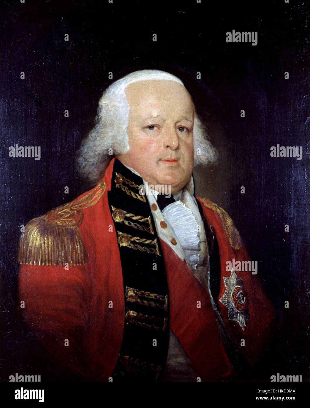 James Henry Craigs Porträtbild von 1806 zeigt eine formale Darstellung des Themas, die den Stil des frühen 19. Jahrhunderts widerspiegelt. Das Porträt betont die für diese Zeit typische detailreiche Kleidung und raffinierte Merkmale und vermittelt ein Gefühl für den sozialen Status und die Identität des Subjekts. Stockfoto