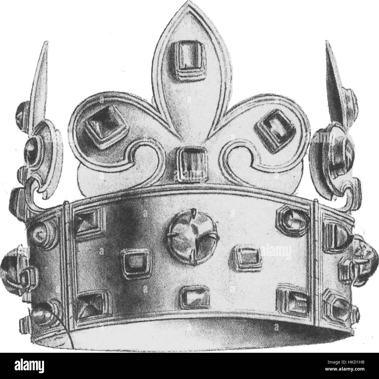 Französische Krönung Krone Karls des großen Stockfoto