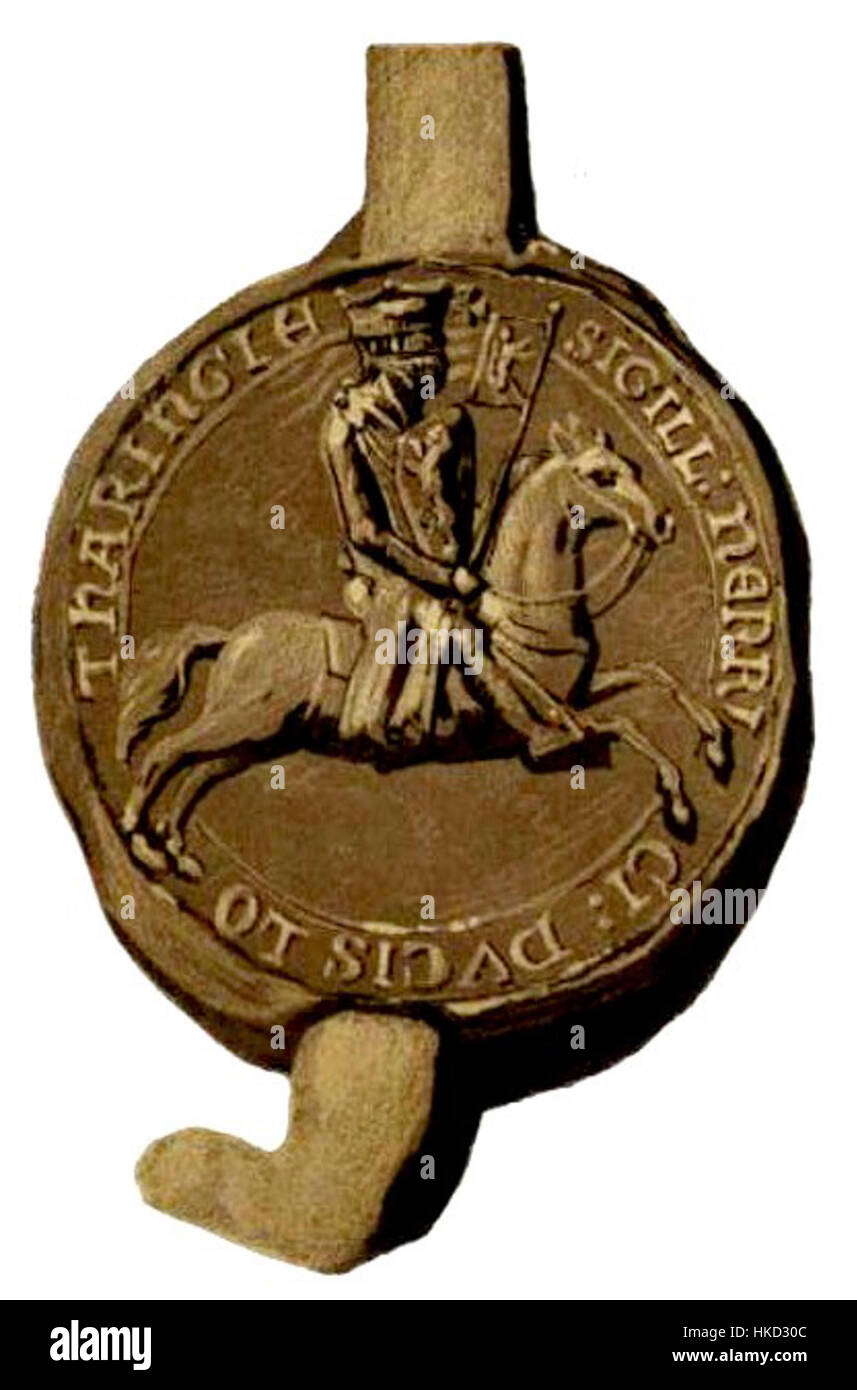 Dieses Porträt von Heinrich I. von Brabant bietet einen Einblick in das mittelalterliche europäische Königshaus. Das Gemälde stellt den Herzog in königlicher Kleidung dar und unterstreicht seinen Adelsstand und seine historische Bedeutung im Mittelalter. Stockfoto