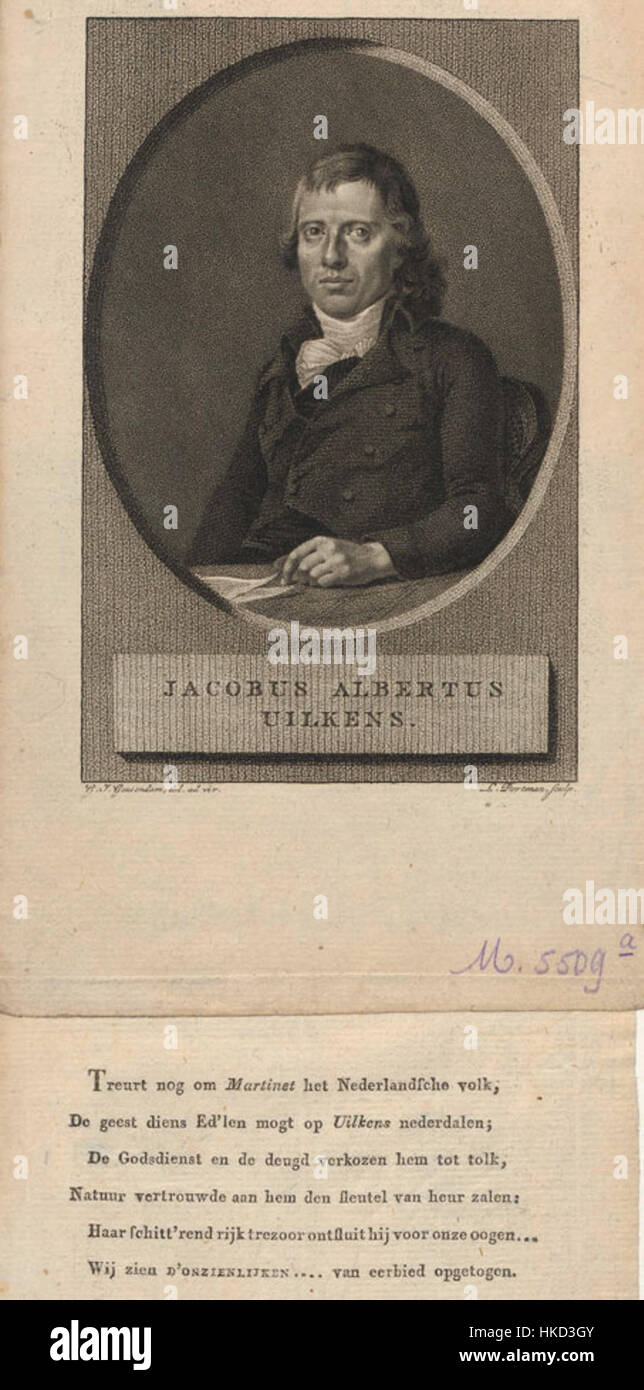 Jacobus Albertus Uilkens4 (1772 1825) Stockfoto