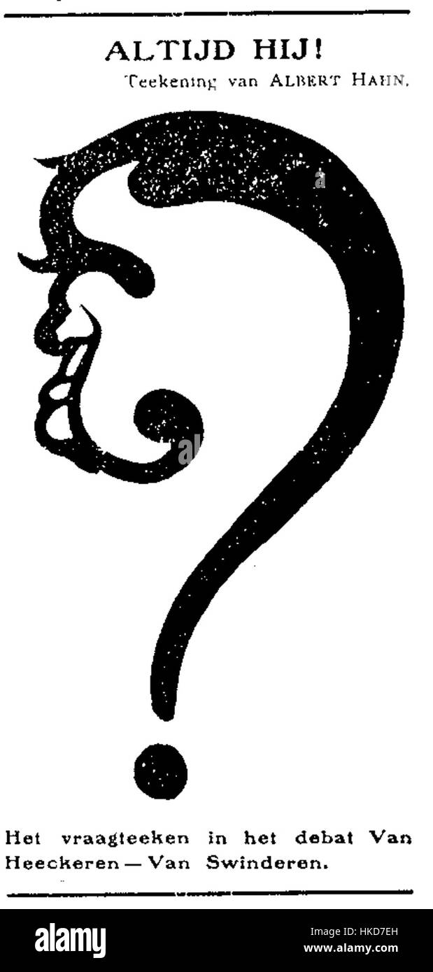 Diese Zeichnung von Albert Hahn, die in der Ausgabe von Notenkraker vom 9. Juli 1910 erschien, veranschaulicht die sozialen und politischen Fragen der Zeit. Die Skizze unterstreicht Hahns Fähigkeit, das Wesen des zeitgenössischen Lebens sowohl mit Humor als auch mit Kritik festzuhalten. Stockfoto