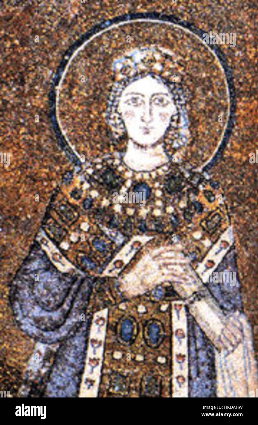 Sankta Agnes ist ein Kunstwerk, das das Martyrium der Heiligen Agnes darstellt, einer jungen christlichen heiligen, die wegen ihres Glaubens an die frühchristliche Kirche zum Märtyrer wurde. Das Gemälde fängt ihre Reinheit und Unschuld zusammen mit dem Leid ein, das sie ertrug. Stockfoto