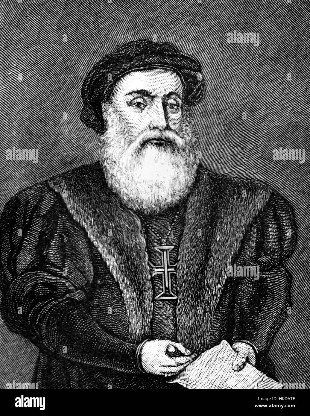 Vasco da Gama in Erzählung und Critical History of America 1886 Stockfoto