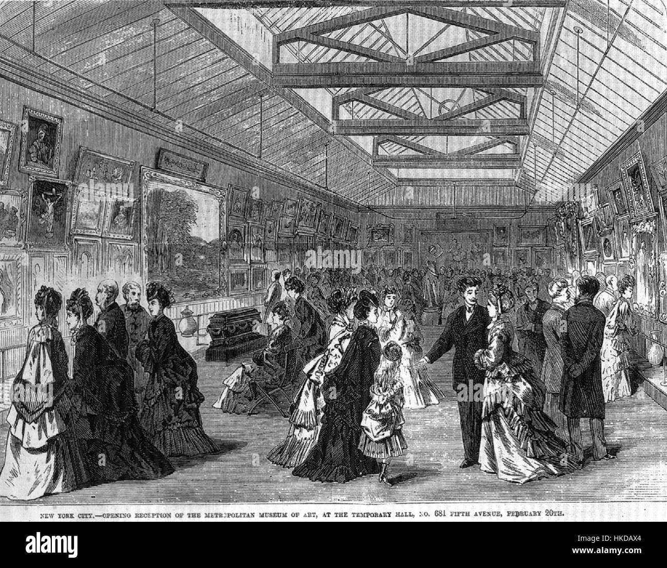 Der Eröffnungsempfang des Metropolitan Museum of Art ist ein bedeutendes Ereignis in der kulturellen Welt, das neue Ausstellungen präsentiert und Besucher zu bahnbrechenden Kunstwerken aus aller Welt einlädt. Stockfoto