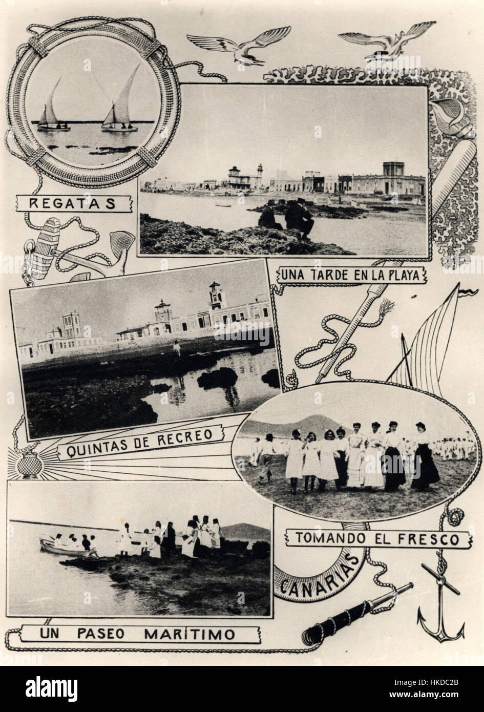 Playa de Las Canteras 1910 Werbeplakat Stockfoto
