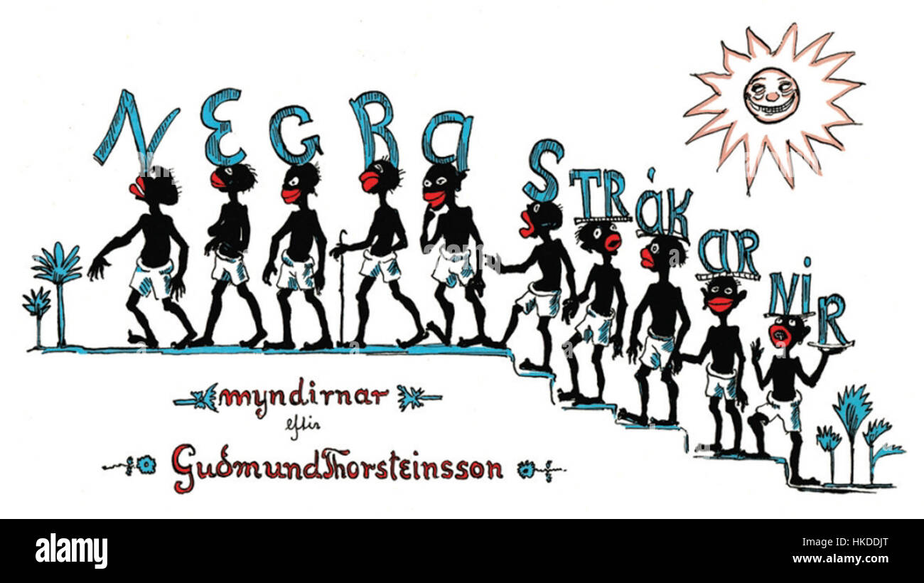 „Negrastrakarnir“ ist ein bemerkenswertes Kunstwerk, das die Themen Kampf und Ausdauer erforscht. Es erfasst die emotionale Intensität seiner Probanden und repräsentiert ihre Widerstandskraft und Ausdauer. Das Stück bietet Einblick in die menschliche Situation durch seine eindrucksvolle Darstellung der Stärke in Widrigkeiten. Stockfoto