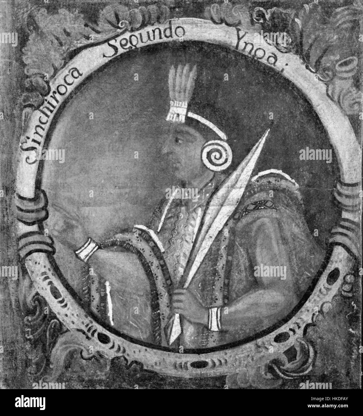 Brooklyn Museum Sinchi Roca, zweite Inca 1 14 Porträts der Inka Könige insgesamt Stockfoto