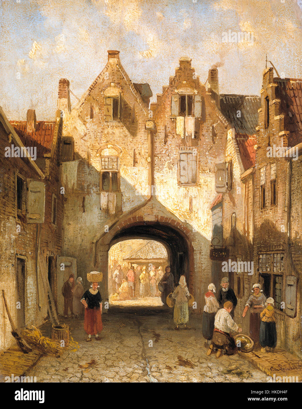 Das alte Tor durch Charles Leickert Rijksmuseum Amsterdam SK ein 3084 Stockfoto