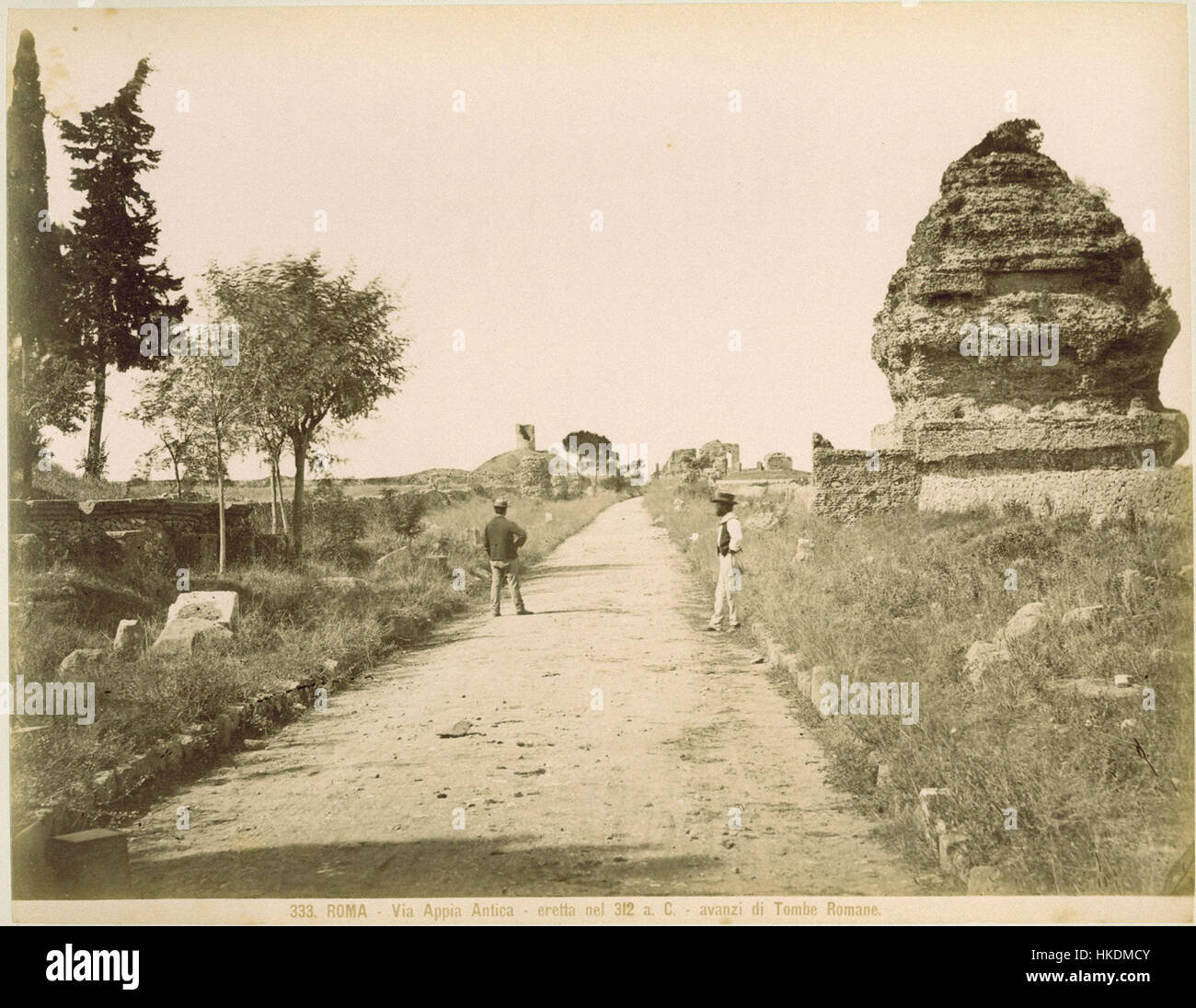 Via Appia in 1870 890 Stockfoto