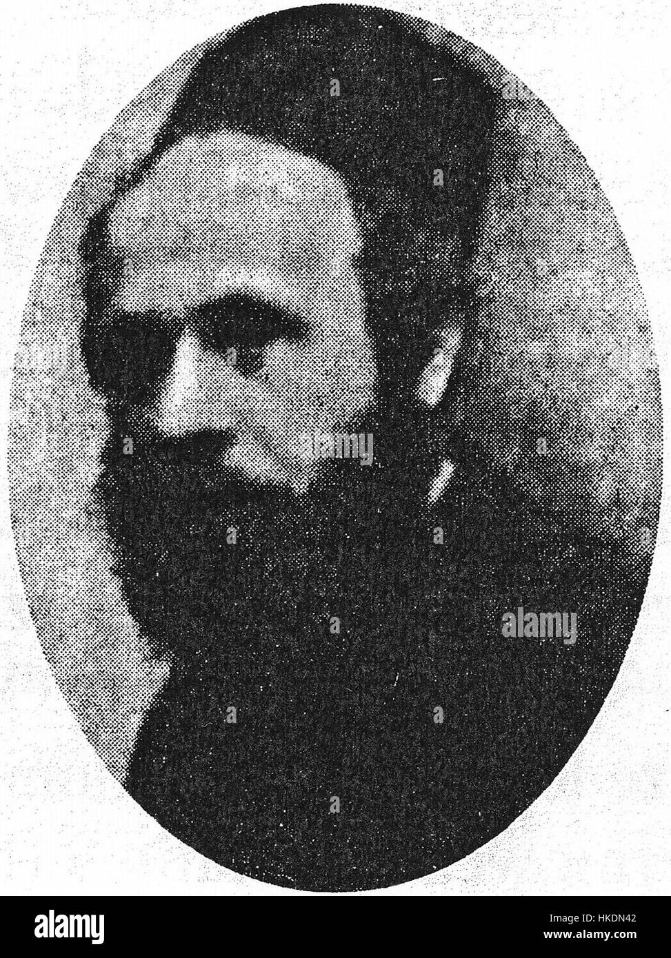 „Brot Samuel“ ist ein Portraitbild des Themas Samuel, das eine detaillierte und formale Darstellung im klassischen Stil des 19. Jahrhunderts darstellt. Das Gemälde reflektiert die hervorragenden Fähigkeiten des Künstlers in Porträtmalerei und historischer Darstellung. Stockfoto