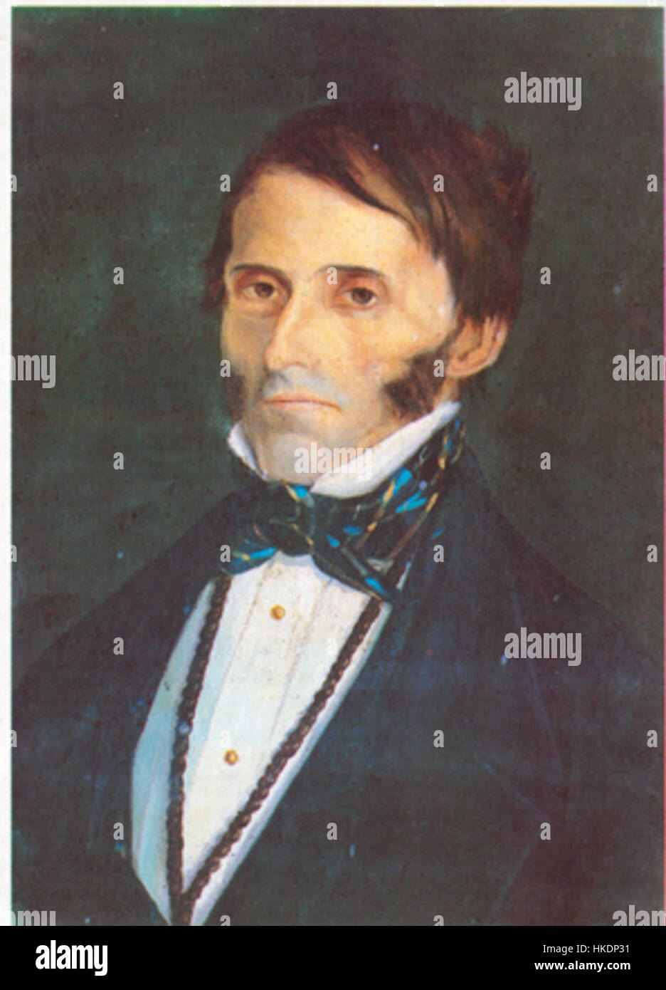 Hermenegildo Galeana war eine prominente Persönlichkeit in der mexikanischen Geschichte, bekannt für seine Rolle als militärischer Führer während des mexikanischen Unabhängigkeitskrieges. Dieses Porträt fängt sein Gleichnis und seine Bedeutung in der Unabhängigkeitsbewegung ein und zeigt seinen Beitrag zur mexikanischen Freiheit. Stockfoto