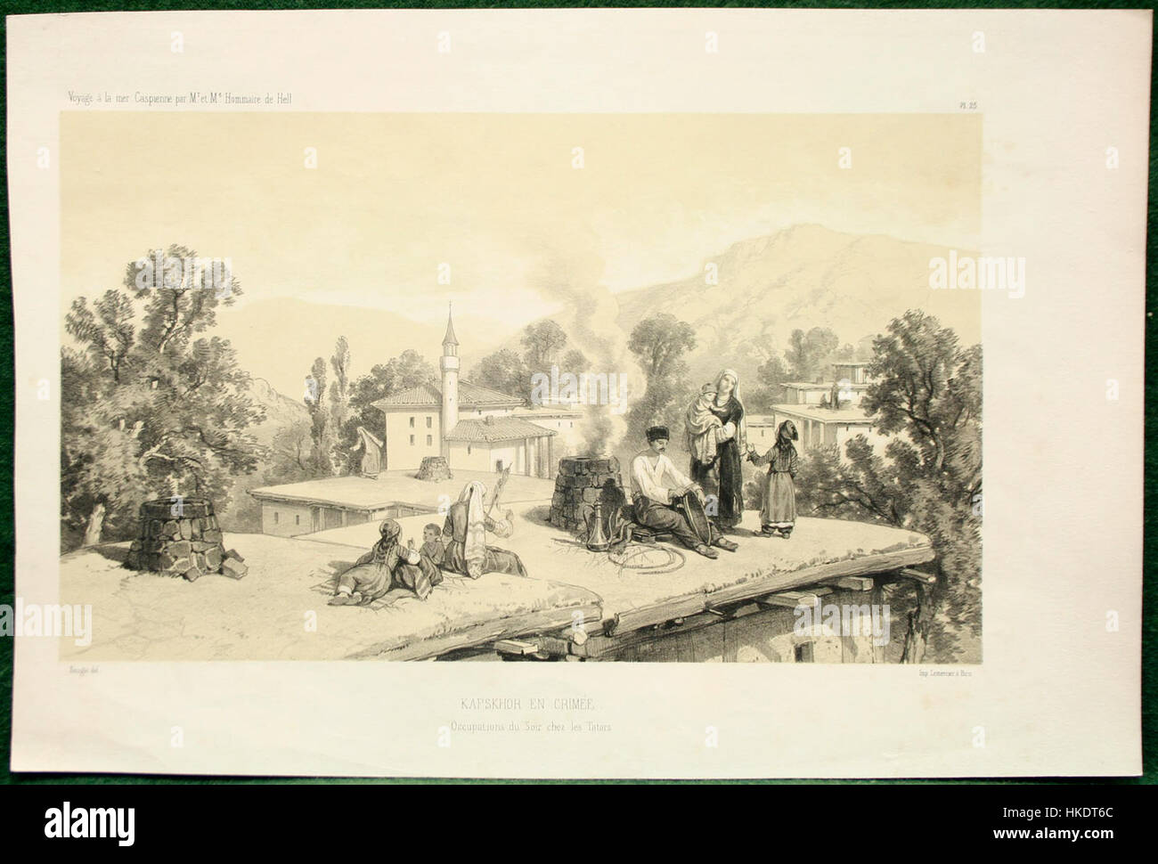 Dieses Gemälde, das Kapsihor 1843–45 schuf, spiegelt den künstlerischen Stil des frühen 19. Jahrhunderts wider. Das Kunstwerk bietet einen Einblick in die visuelle Kultur und den thematischen Schwerpunkt der Epoche und zeigt Elemente, die typisch für die europäische historische Malerei waren. Stockfoto