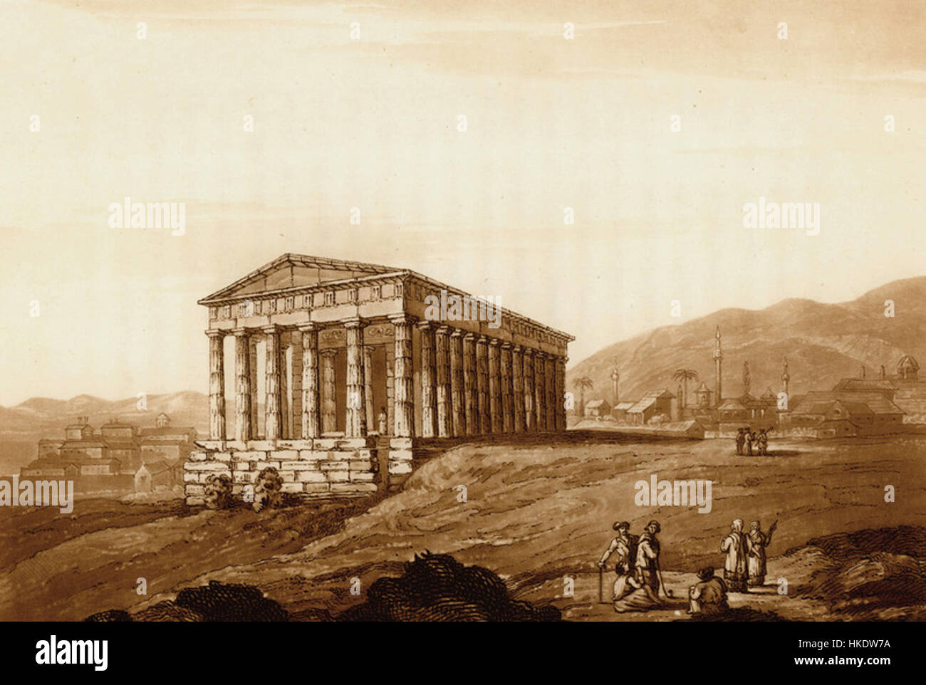 Tempel des Theseus Haygarth William 1814 Stockfoto