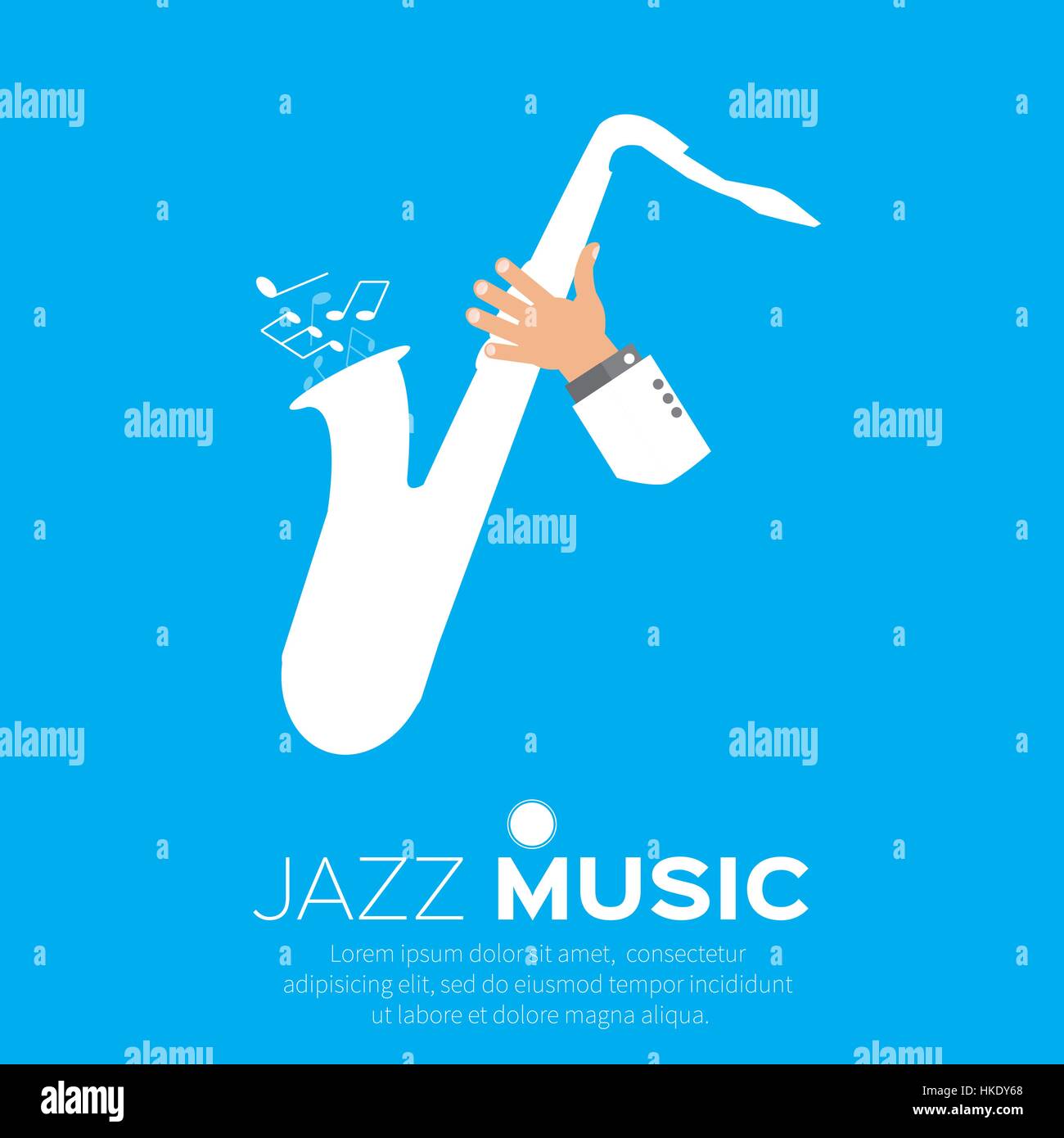 Saxophonist, jazz-Musik zu spielen. Saxophonist. Jazz Musiker. Stock Vektor
