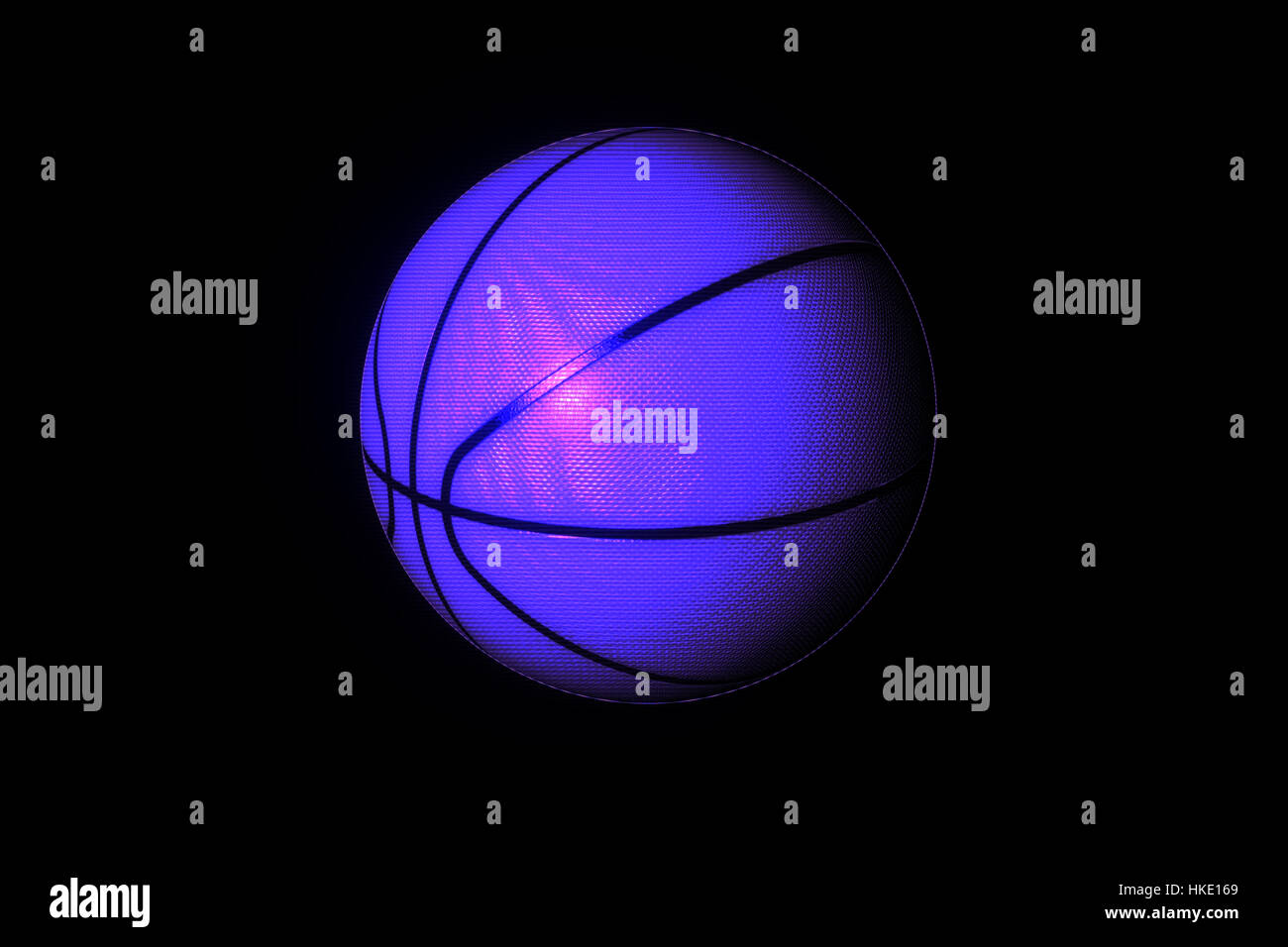 Basketball in futuristischen Hologramm-Stil. Nettes 3D Render Stockfoto