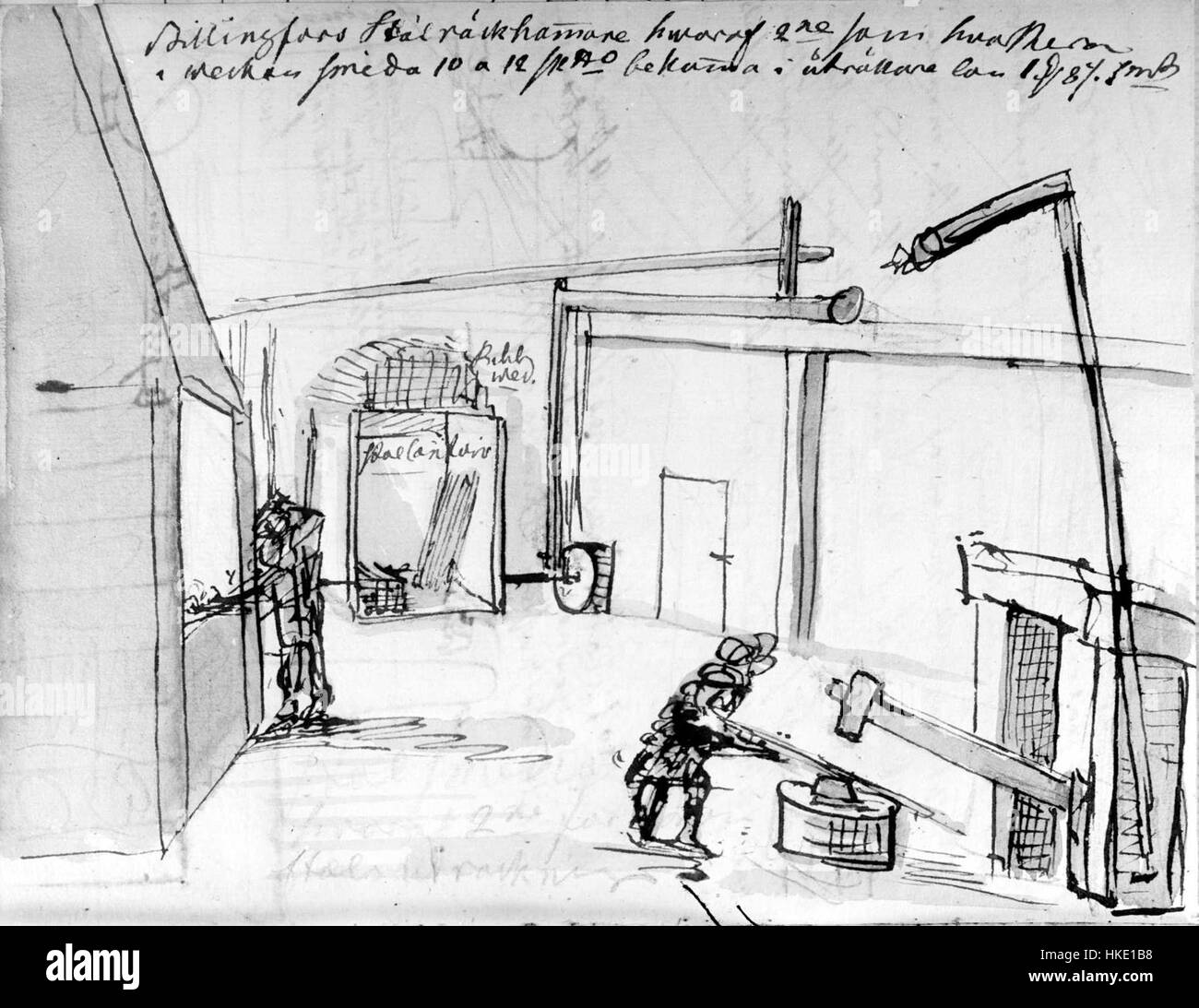 Dieses Stück mit dem Titel *Angerstein Billingsfors 01* erforscht die Landschaft und Naturelemente von Billingsfors, Schweden, mit Schwerpunkt auf Umweltschönheit und Landschaftsmalerei des frühen 20. Jahrhunderts. Stockfoto