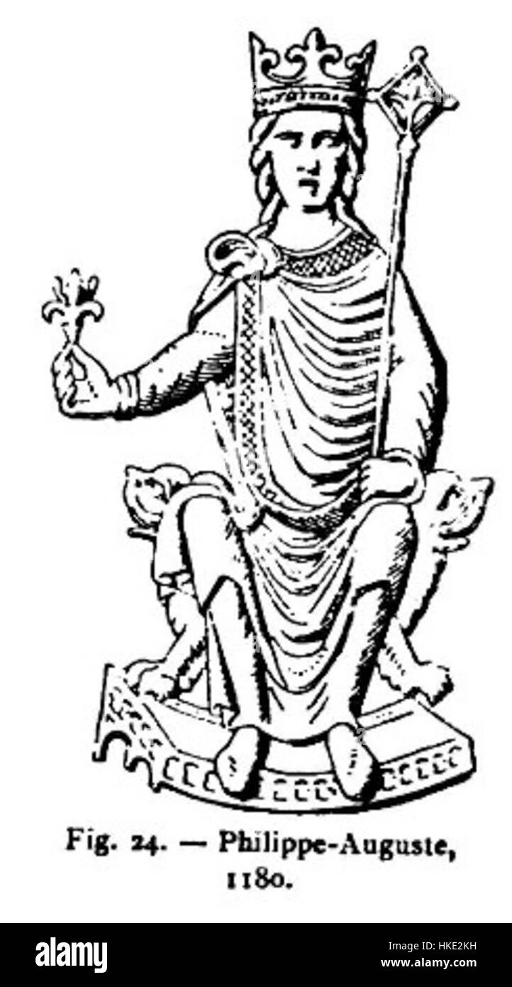 Dieses Porträt von Filip Auguste, wahrscheinlich aus der Renaissance, stellt das Thema mit einem detaillierten und realistischen Ansatz zur Figur dar. Das Stück konzentriert sich auf die Erfassung der Merkmale des Einzelnen und seiner Rolle im kulturellen oder politischen Bereich während seiner Ära. Stockfoto
