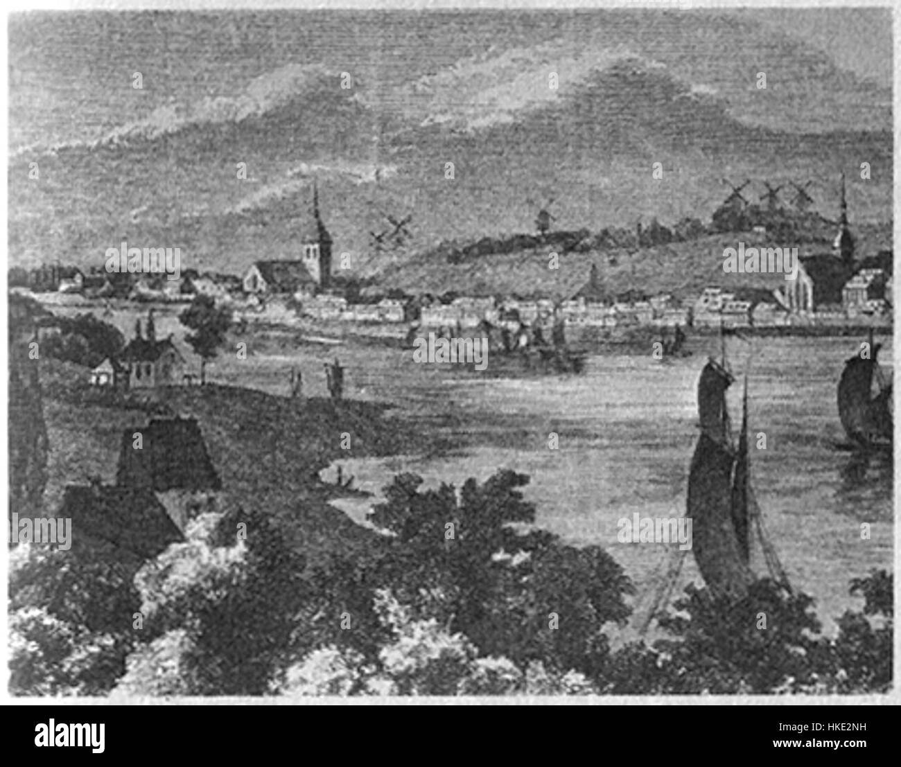 Flensburg 1830 Stockfoto