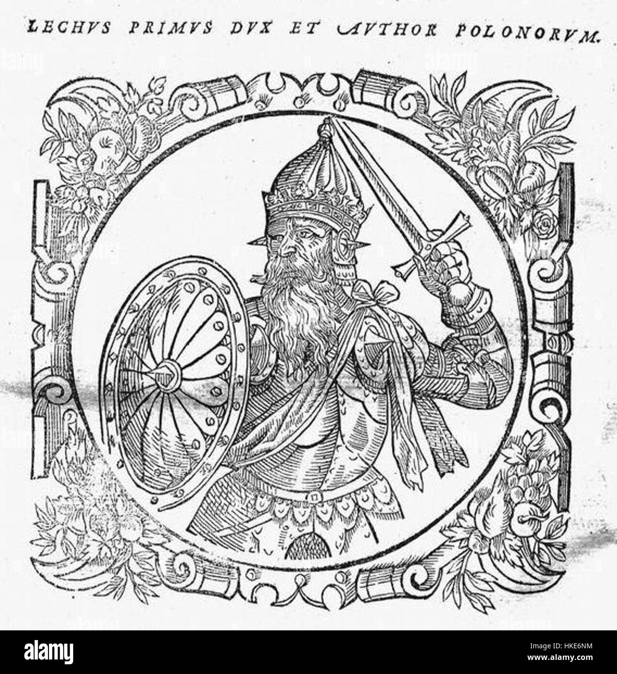 Das Kunstwerk „Lech1581“ ist ein historisches Gemälde, das die europäische Renaissance widerspiegelt. Das Stück repräsentiert die gesellschaftlichen und politischen Ereignisse der Zeit und nutzt detaillierte Kunstfertigkeit, um die Komplexität des Europa des 16. Jahrhunderts einzufangen. Stockfoto
