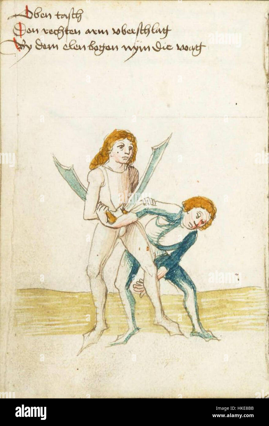 Ein Vintage-Gemälde mit dem Titel „Ms. KK5012 35v“, das historische Kunst durch seinen detaillierten Ölmalstil zeigt. Stockfoto