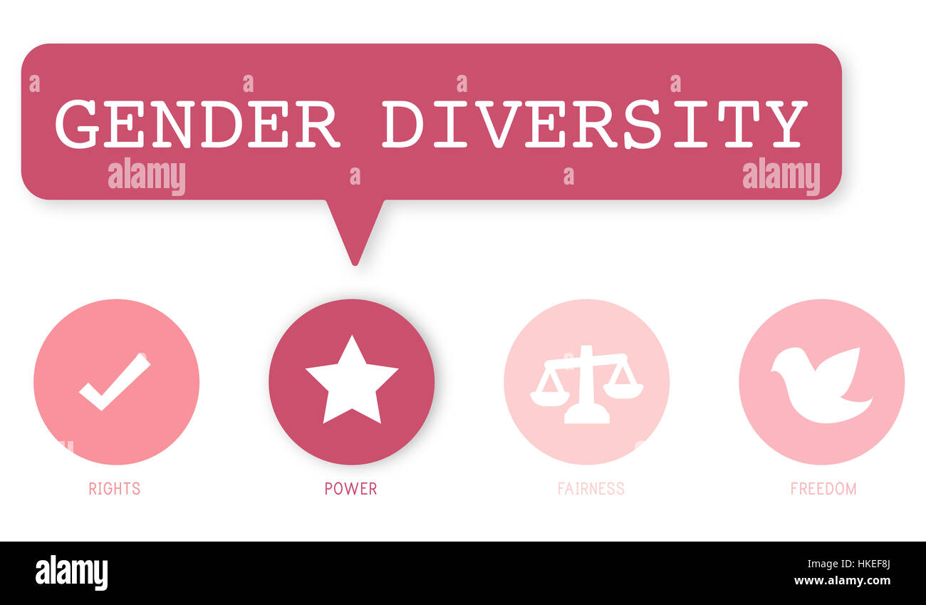 Frauen Gleichberechtigung Möglichkeiten Fairness Feminismus Rechtekonzept Stockfoto