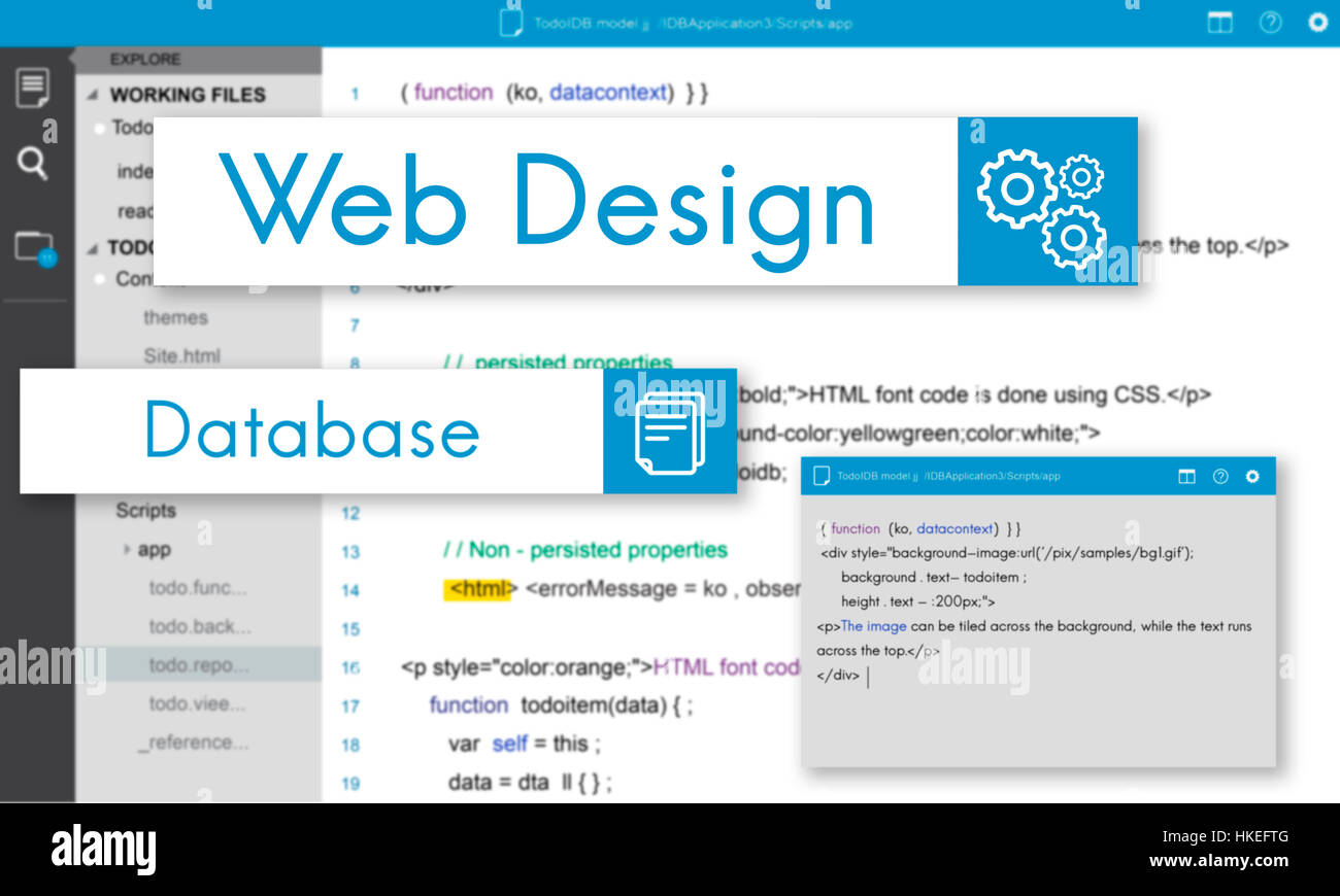 Web Design Website Codierung-Konzept Stockfoto