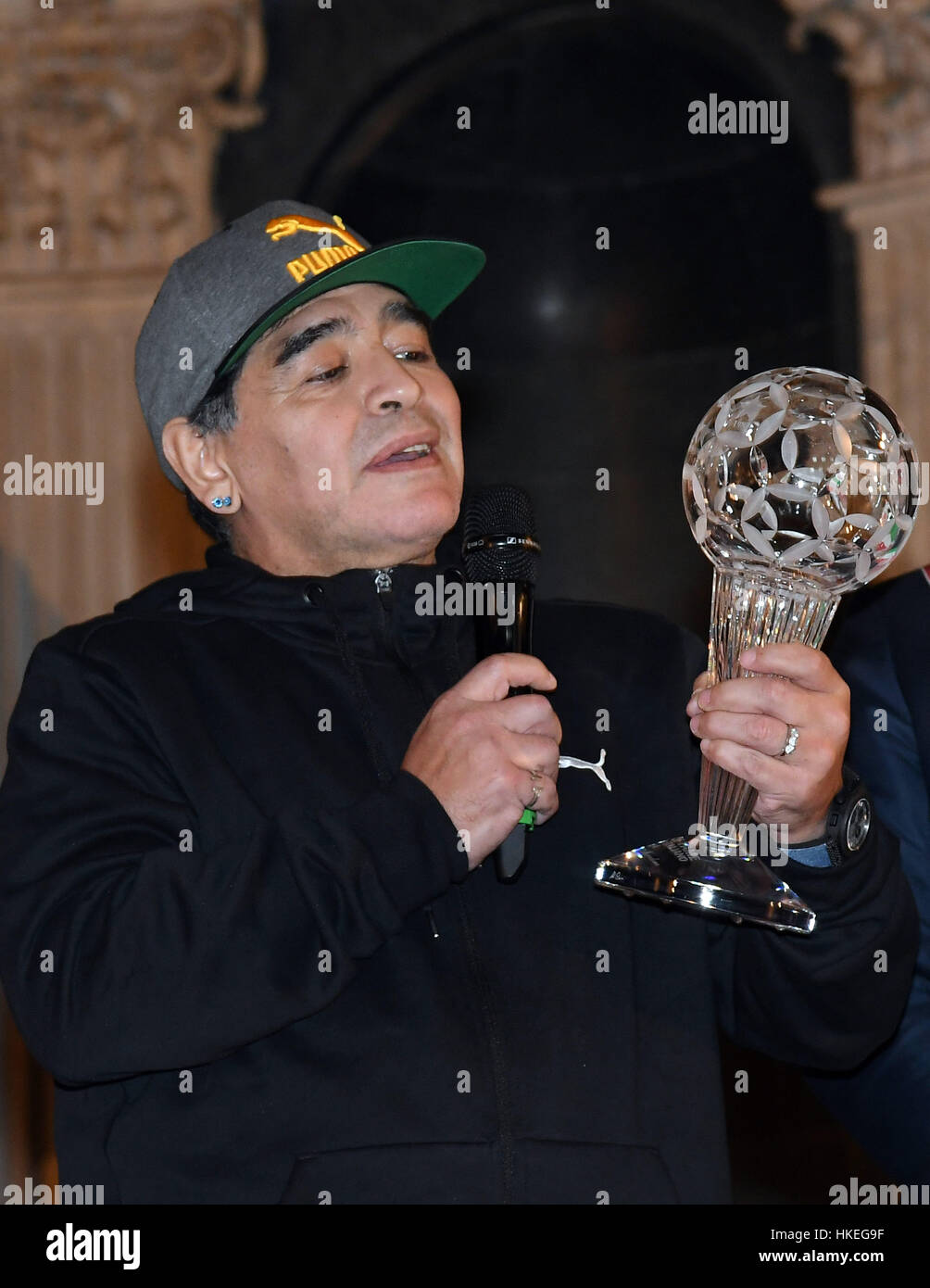 HALL OF FAME IM PALAZZO VECCHIO DIEGO ARMANDO MARADONA Stockfoto