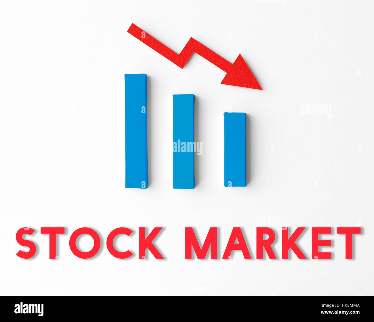 Rezession Statistiken finanzieller Misserfolg Konzept Stockfoto