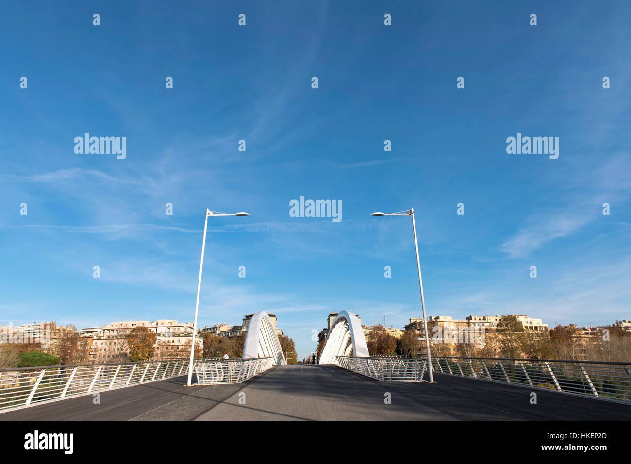 Rom (Italien) Ponte della Musica Armando Trovajoli Stockfotografie