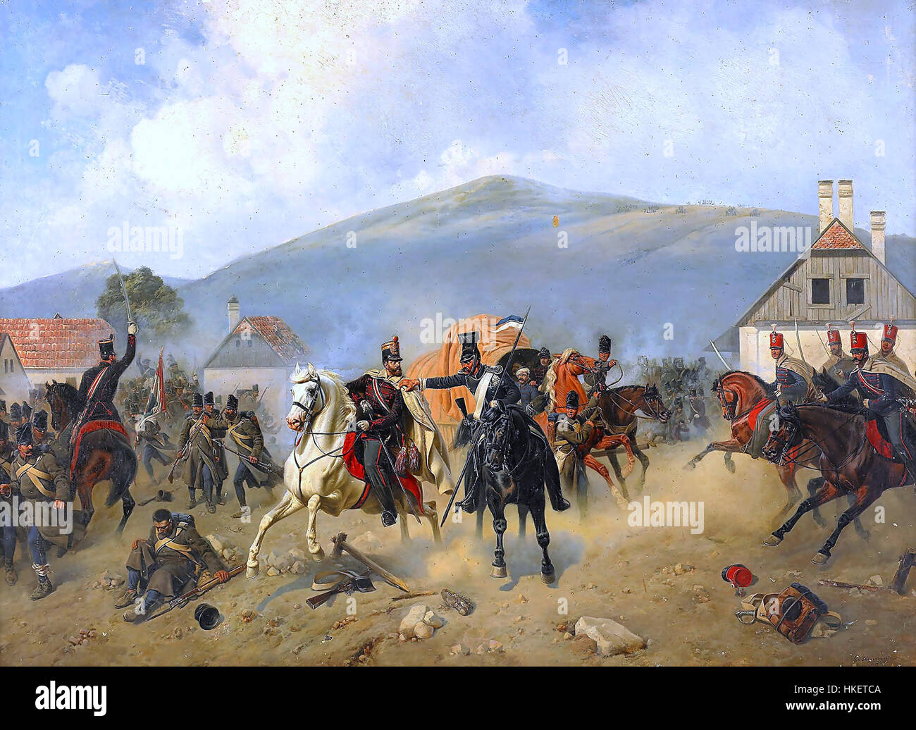 Scharmützel während der ungarischen Revolution 1848 1849 Stockfoto