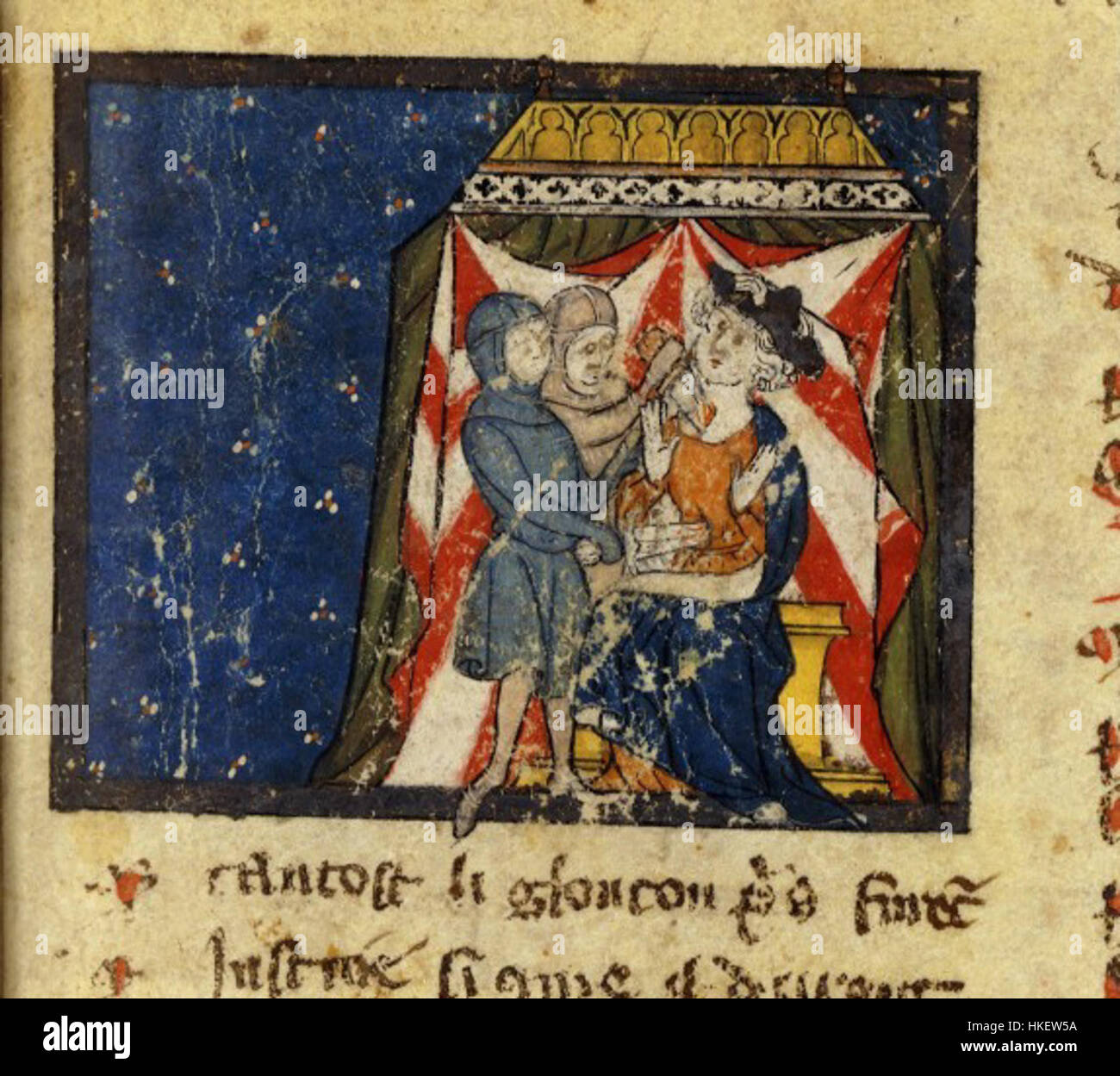 Roman de Renart le Contrefait Assassinat de Sigebert Ier Stockfoto