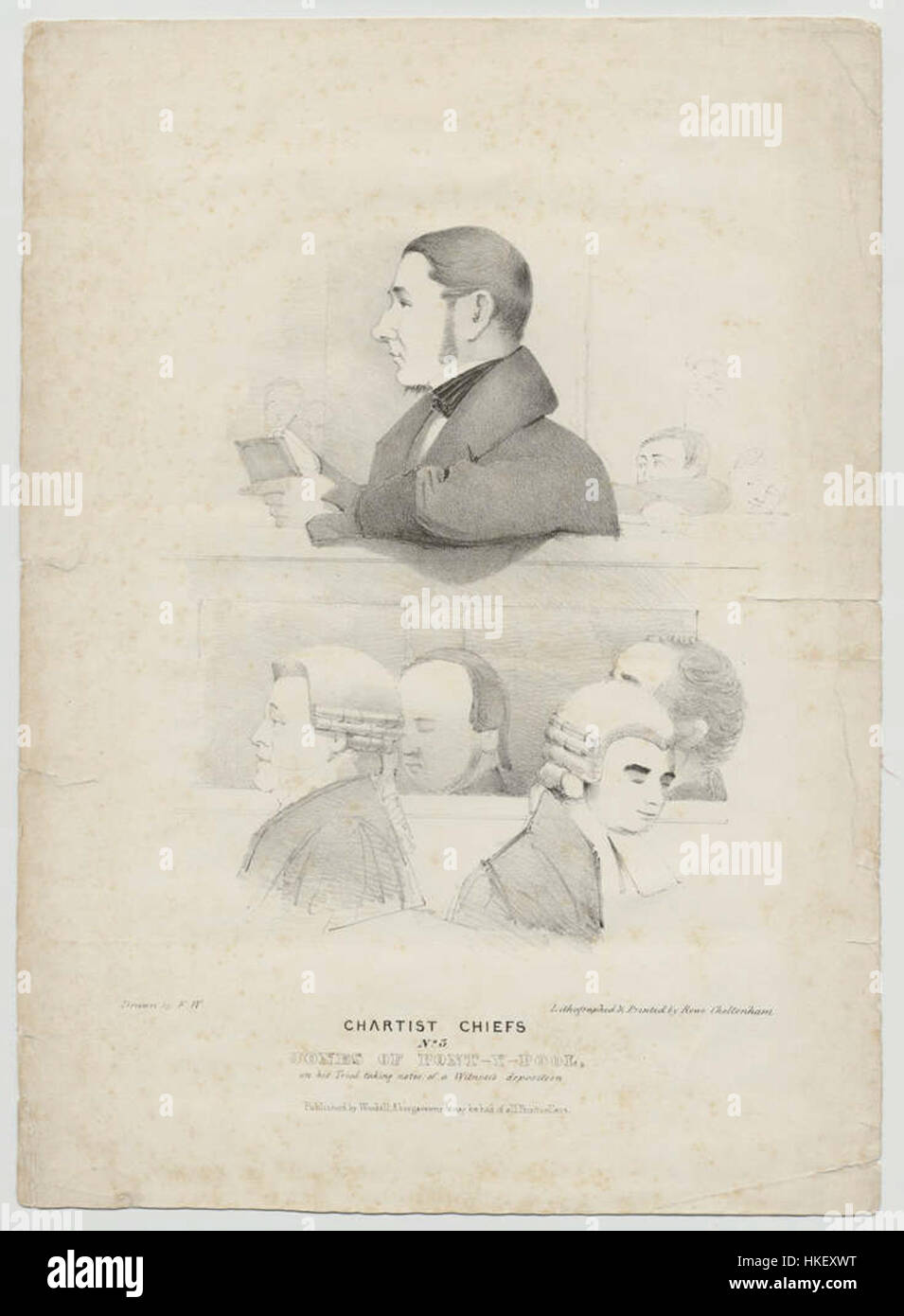 William Jones war eine prominente Persönlichkeit in der Chartistenbewegung und setzte sich für politische Reformen im Großbritannien des 19. Jahrhunderts ein. Sein Aktivismus und seine Beiträge zur Sache werden in diesem historischen Kunstwerk dargestellt, das seine Rolle im sozialen Wandel unterstreicht. Stockfoto