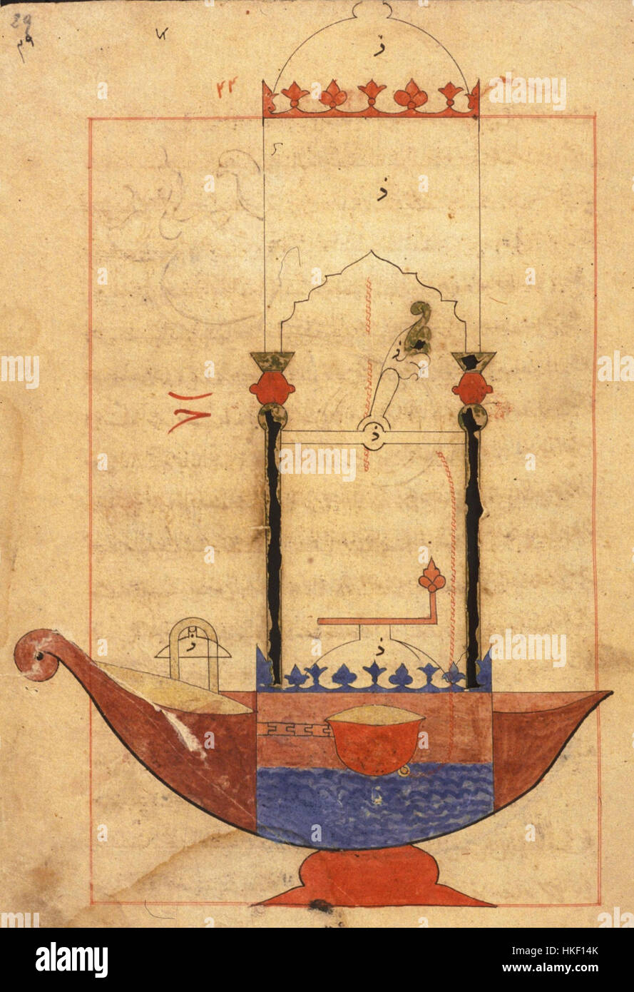 Arabische Maschine Manuskript Schiff Anonym Frau oder. Fol. 3306 Stockfoto