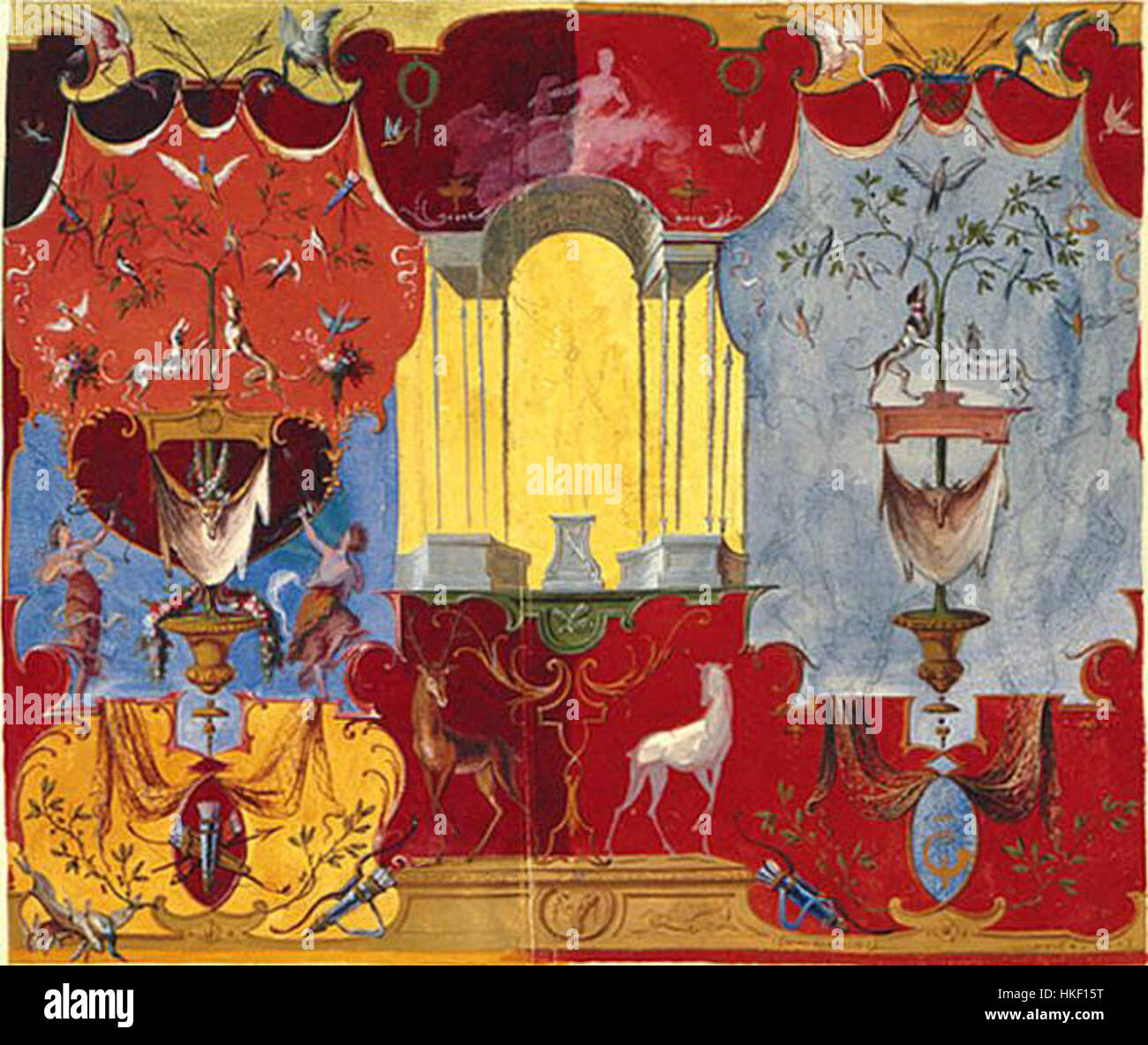 Audran III. War ein bekannter französischer Kupferstecher und Künstler, der für seine detaillierten und technischen Stiche bekannt war. Seine Werke stellten oft religiöse und historische Themen dar, was seine Meisterschaft in der Kunst der Druckerei demonstrierte. Stockfoto