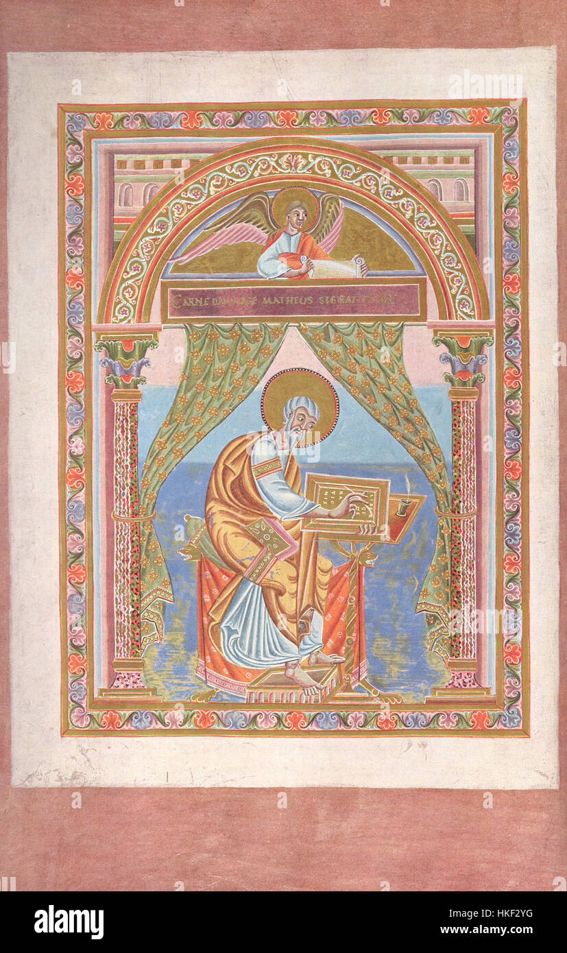 Codex Aureus Epternacensis Folio 20 verso Stockfoto