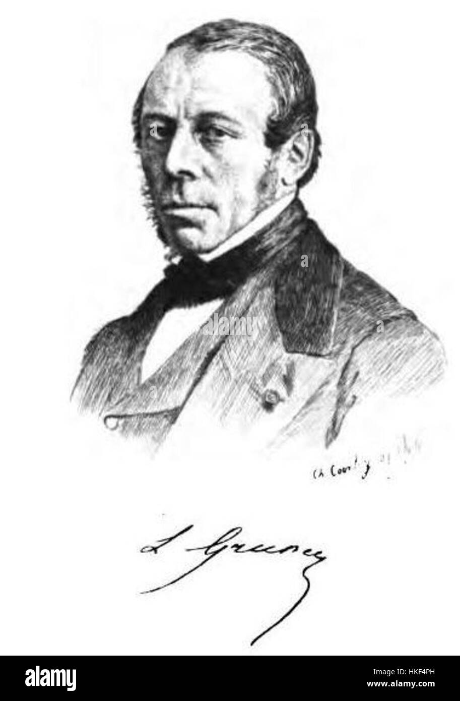Emmanuel Louis Gruner war ein französischer Künstler, der für seine Beiträge zur historischen Malerei und Genremalerei bekannt war. Seine Werke zeigten oft Szenen des Alltags, wobei er die Nuancen menschlicher Emotionen und sozialer Themen betonte. Stockfoto