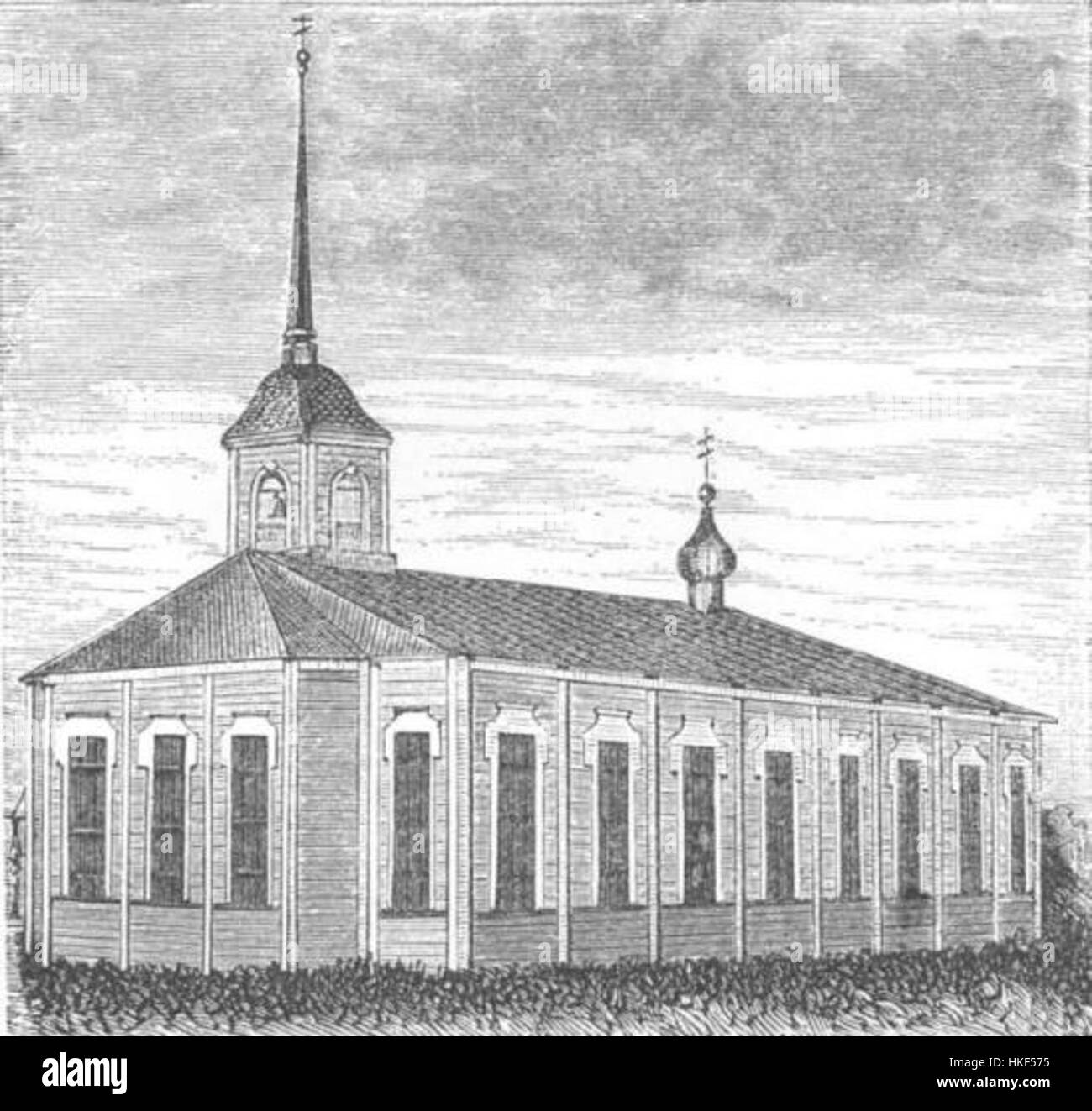 Dieses Gemälde zeigt die Isaakskirche, die im 18. Jahrhundert erbaut wurde. Das Kunstwerk zeigt die architektonische Pracht und die religiöse Bedeutung der Struktur und unterstreicht ihre kulturelle Bedeutung in Russland. Stockfoto